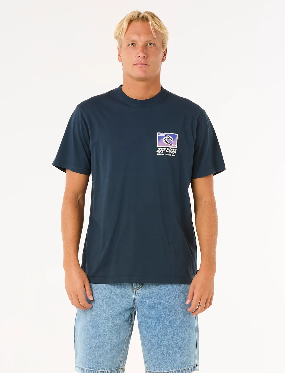 Rip Curl - RAW ENERGY TRAD TEE - tops & t-shirts - dark navy - 0