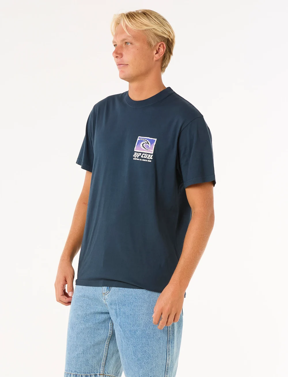 Rip Curl - RAW ENERGY TRAD TEE - tops & t-shirts - dark navy - 3
