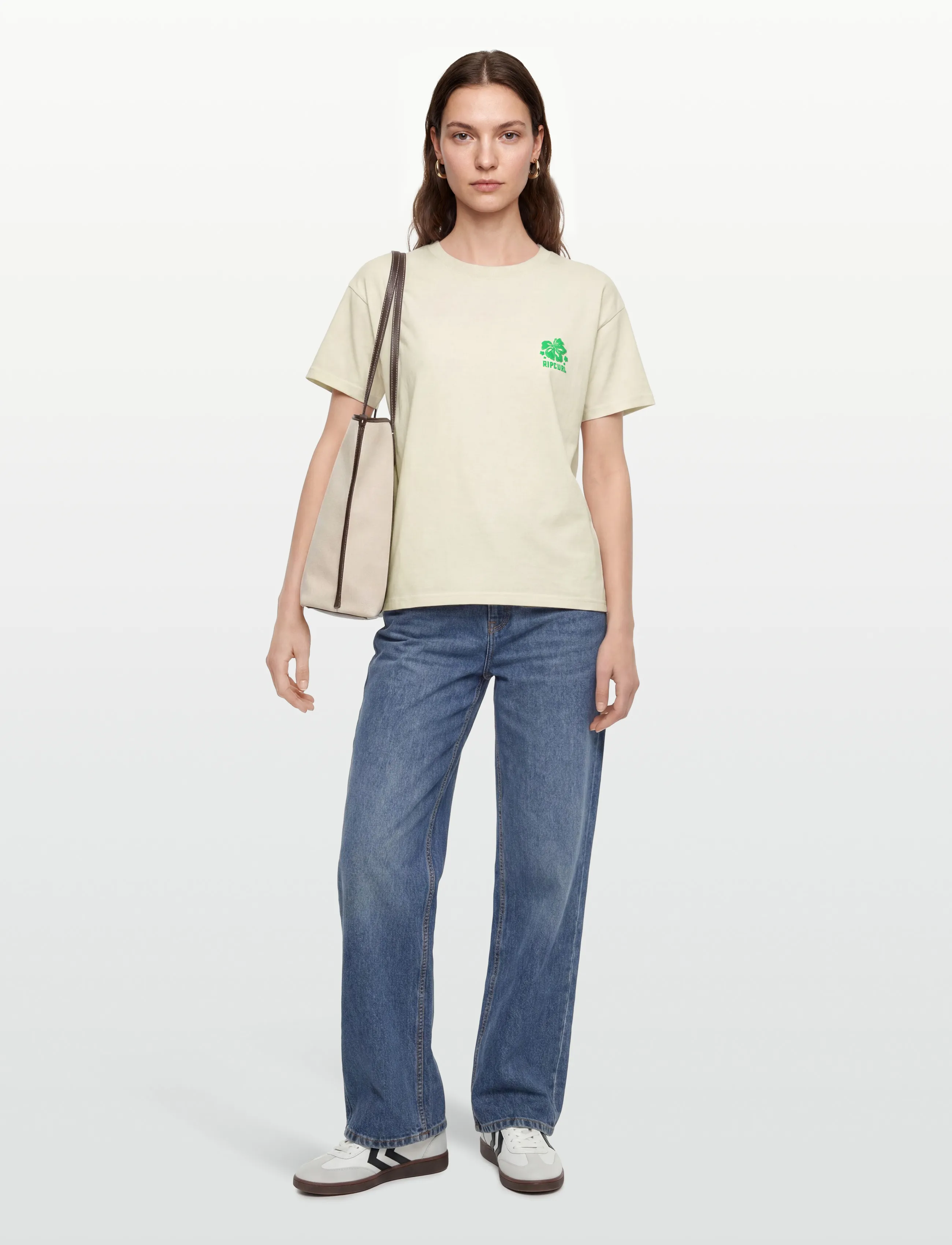 Rip Curl Surf Puff Party Pack Relaxed, M, Sports Oberteile & T-shirts, Creme - Sport Frauen