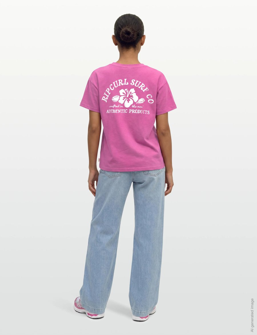Rip Curl - SURF PUFF PARTY PACK RELAXED - t-shirts - super pink - 4