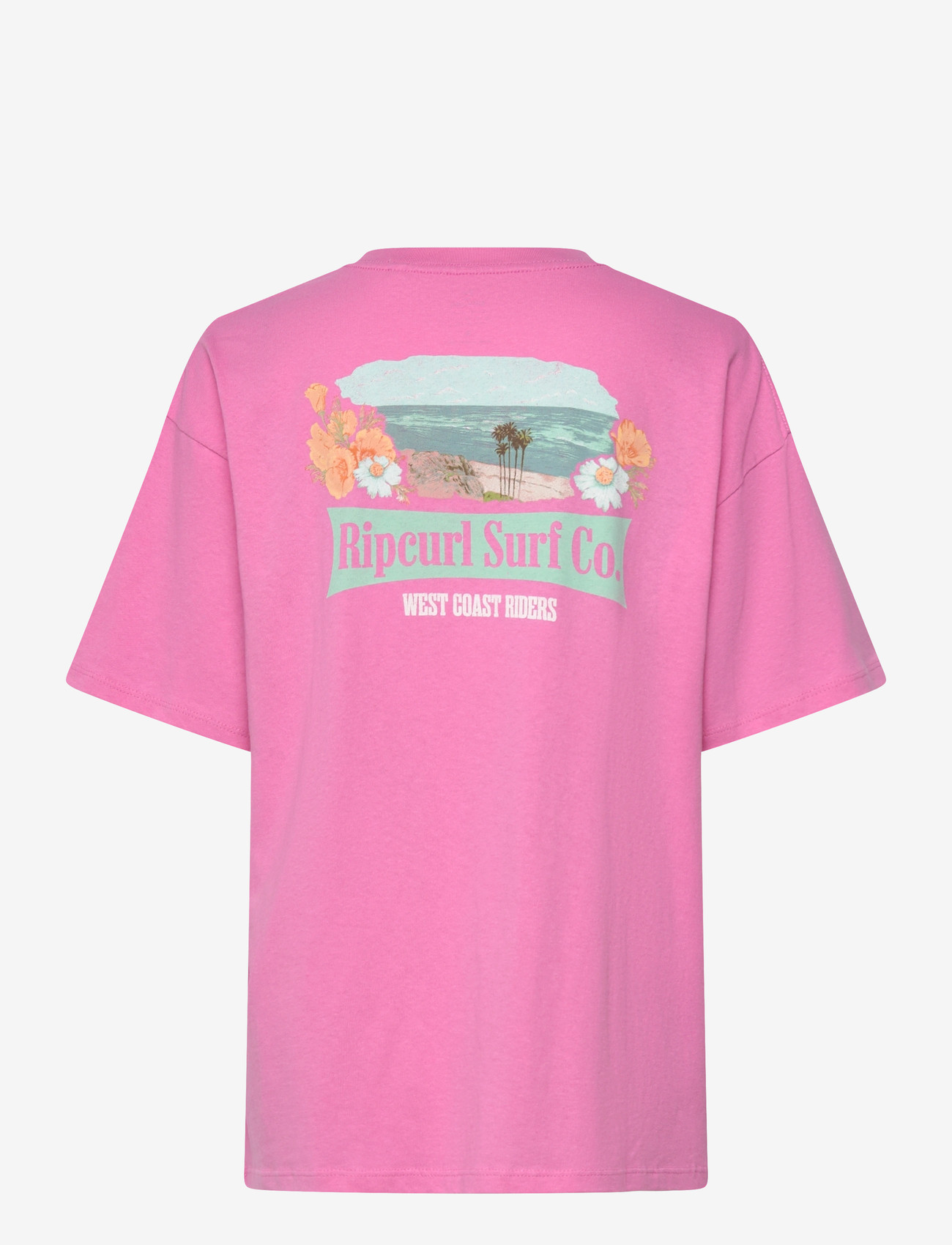 Rip Curl - WEST COAST HERITAGE TEE - t-shirts - fuchsia - 1