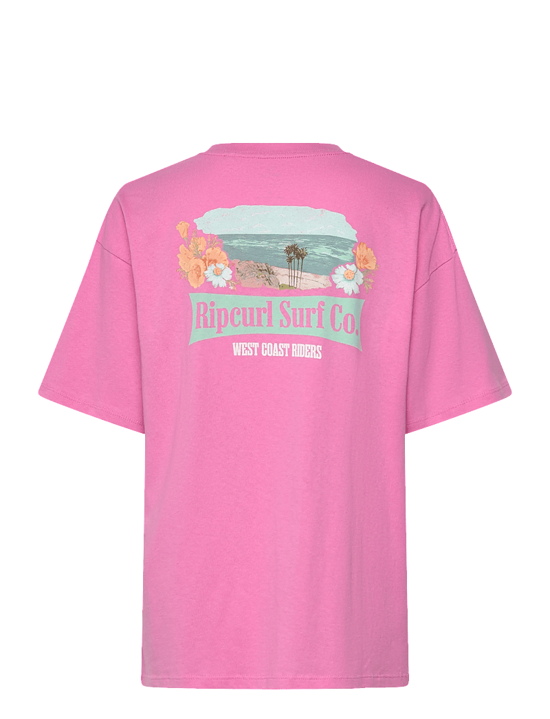 Rip Curl - WEST COAST HERITAGE TEE - t-shirts - fuchsia - 1