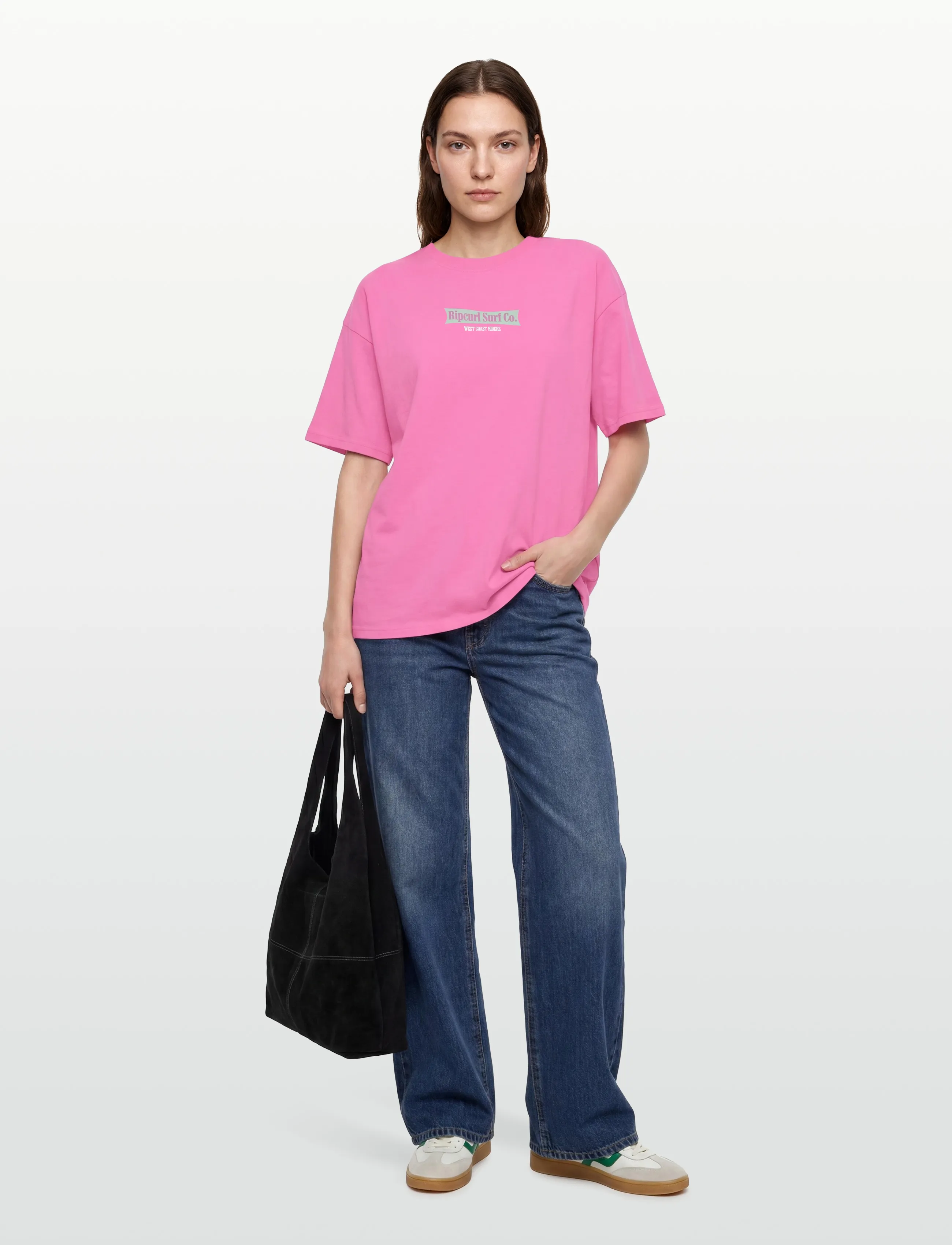 Rip Curl West Coast Heritage Tee, XL, Pink, Sports Overdele & T-shirts > Sport T-shirts, Dame