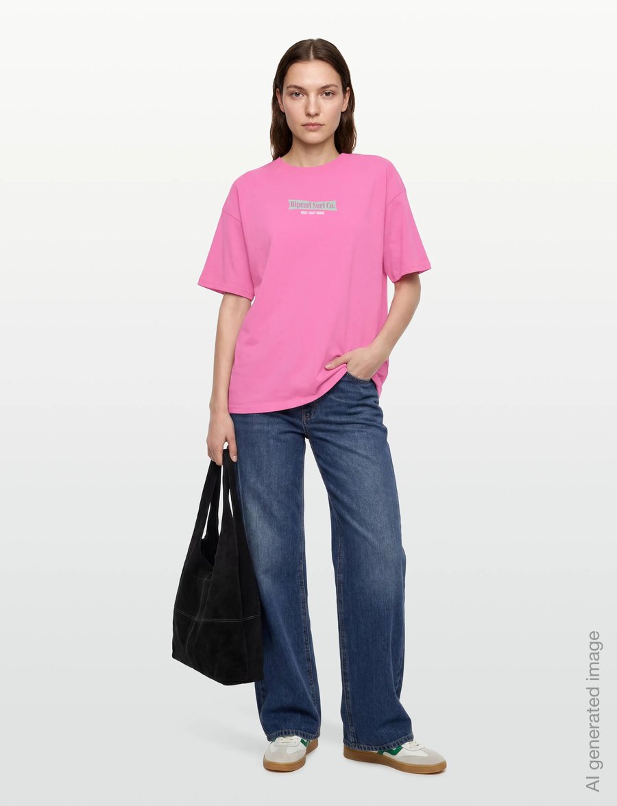 Rip Curl - WEST COAST HERITAGE TEE - t-shirts - fuchsia - 0