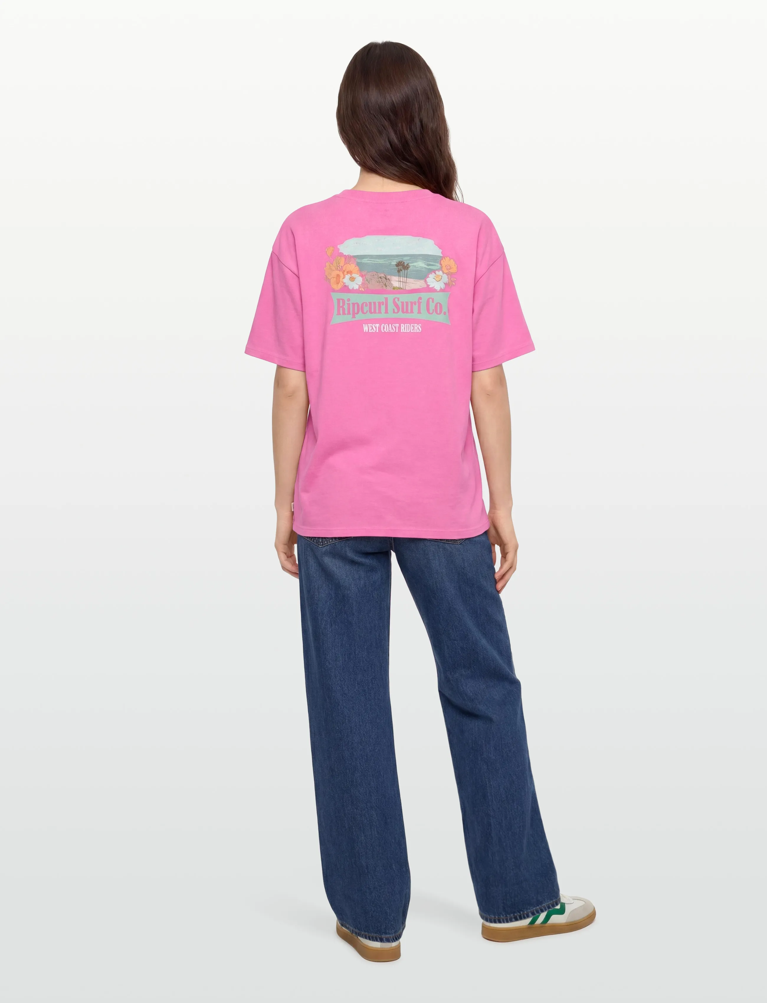 Rip Curl - WEST COAST HERITAGE TEE - t-shirts - fuchsia - 4