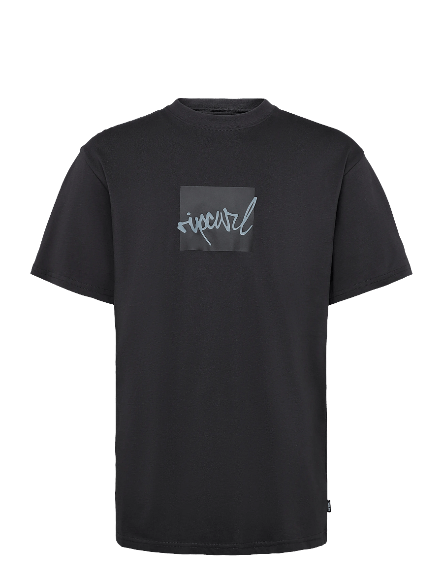 Rip Curl - RIP SCRIPT ICON TEE - t-shirts - washed black - 1