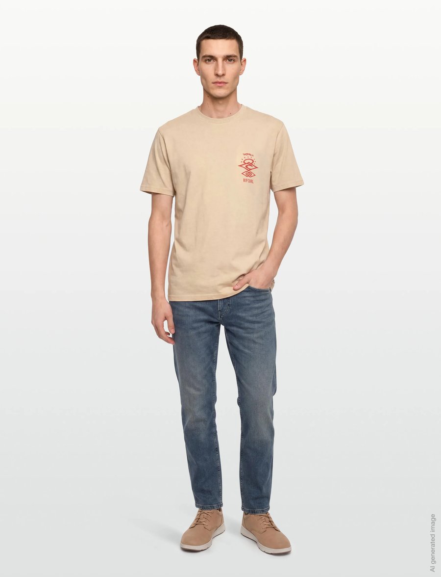 Rip Curl - SEARCH ICON TEE - oberteile & t-shirts - vintage white - 0