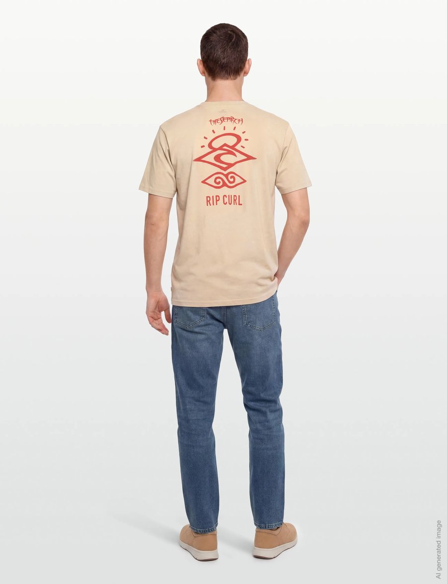 Rip Curl - SEARCH ICON TEE - oberteile & t-shirts - vintage white - 4