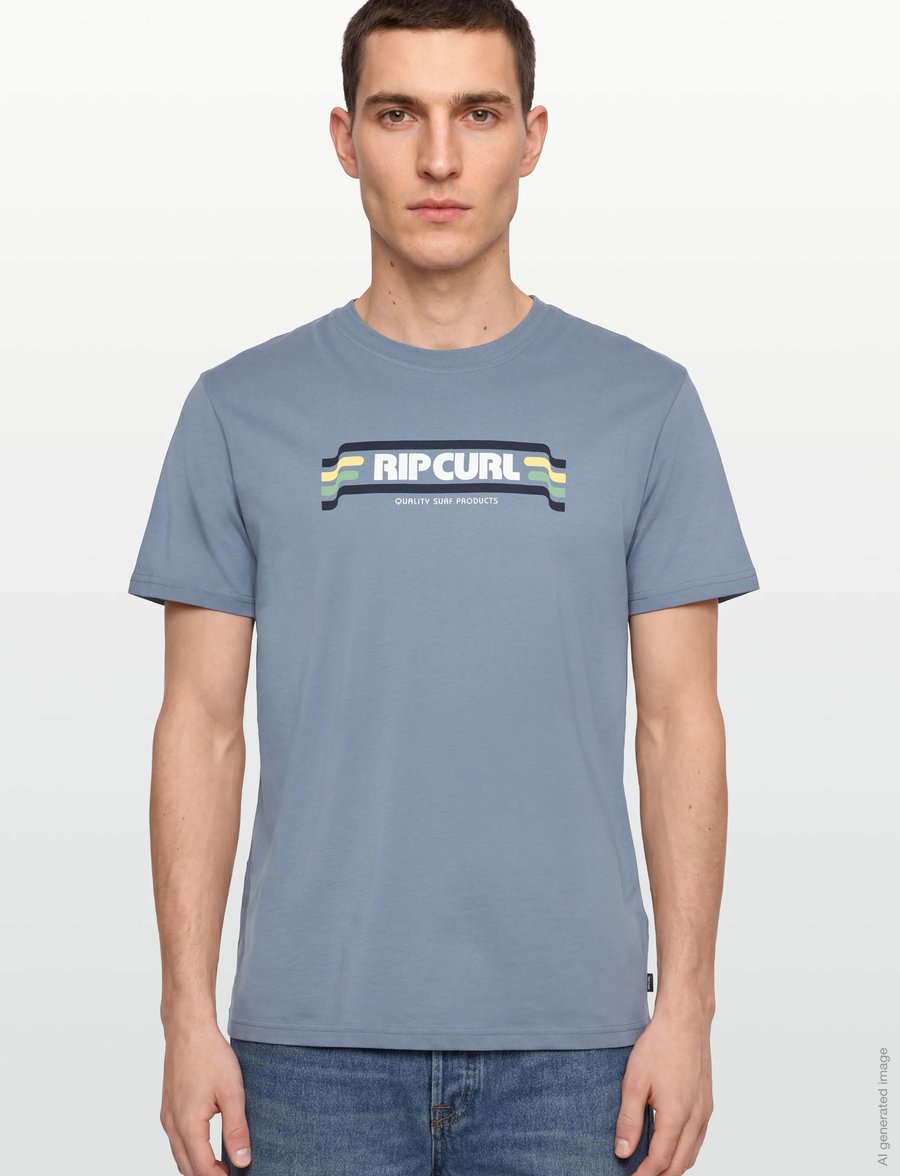 Rip Curl - YO MUMMA TEE - alussärgid ja t-särgid - faded denim - 3