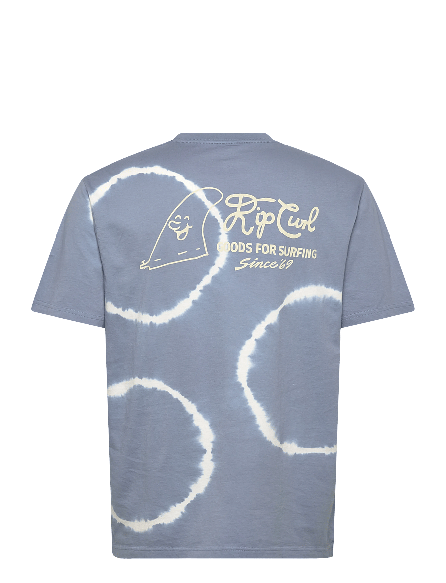 Rip Curl - PACIFIC RINSE FIN TEE - topper & t-skjorter - faded denim - 2