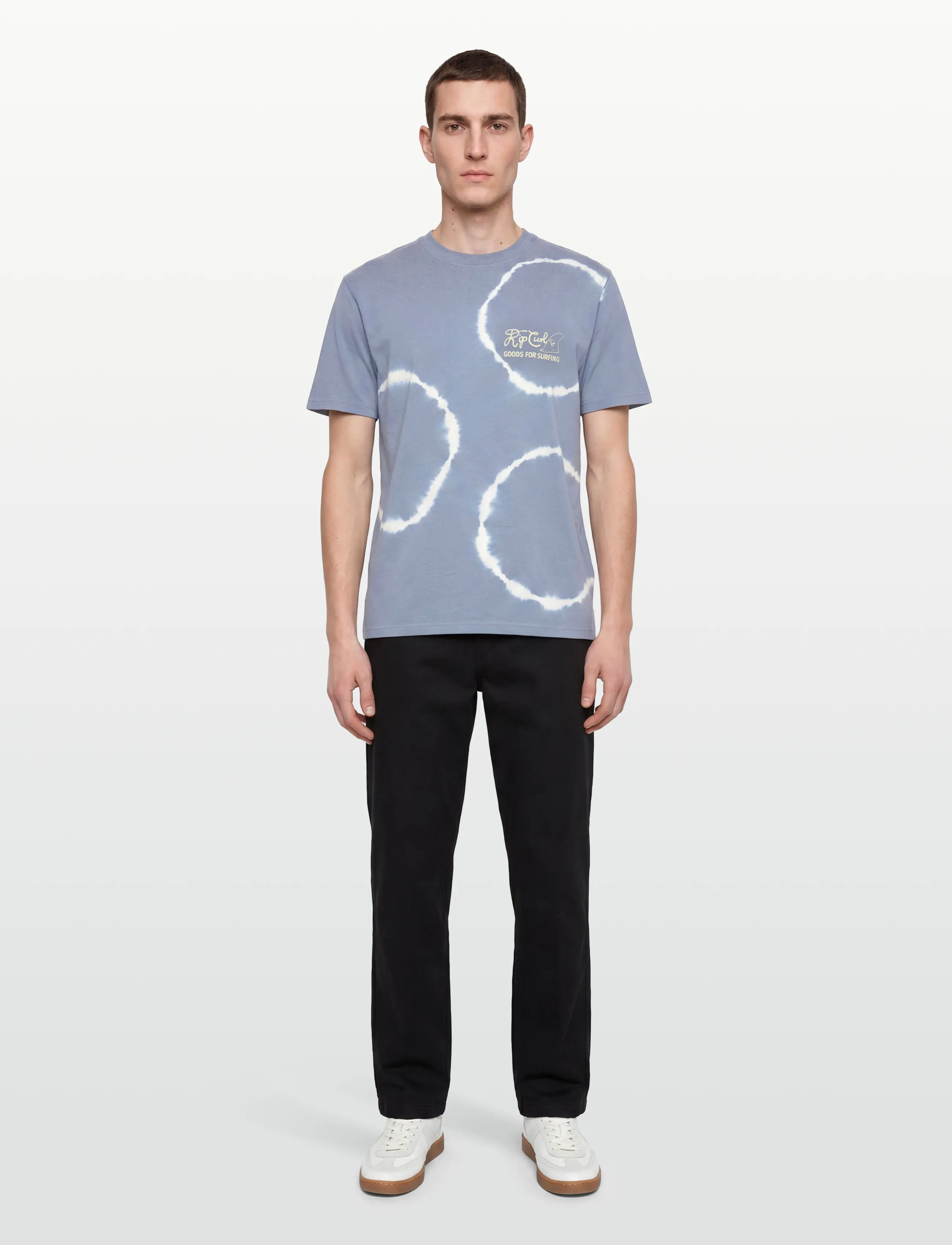 Rip Curl Pacific Rinse Fin Tee, M, Blue, Sport Overdele > Sport T-shirts, Herre