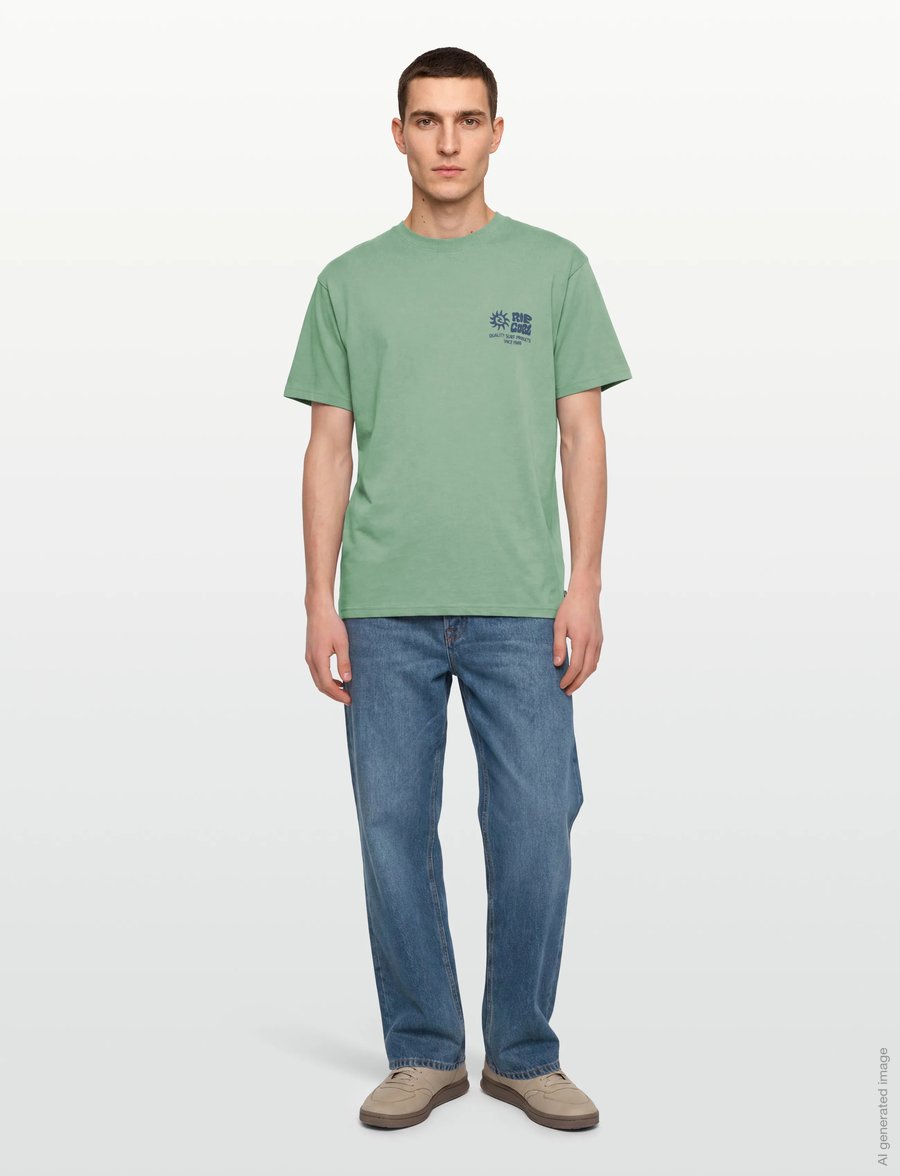 Rip Curl - PACIFIC RINSE GLASS OFF TEE - tops & t-shirts - aloe - 0