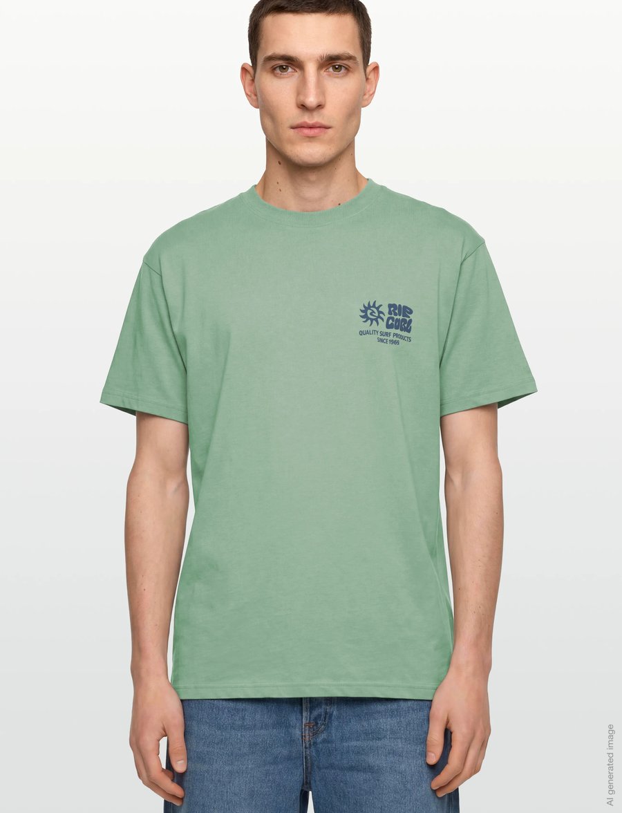 Rip Curl - PACIFIC RINSE GLASS OFF TEE - tops & t-shirts - aloe - 3