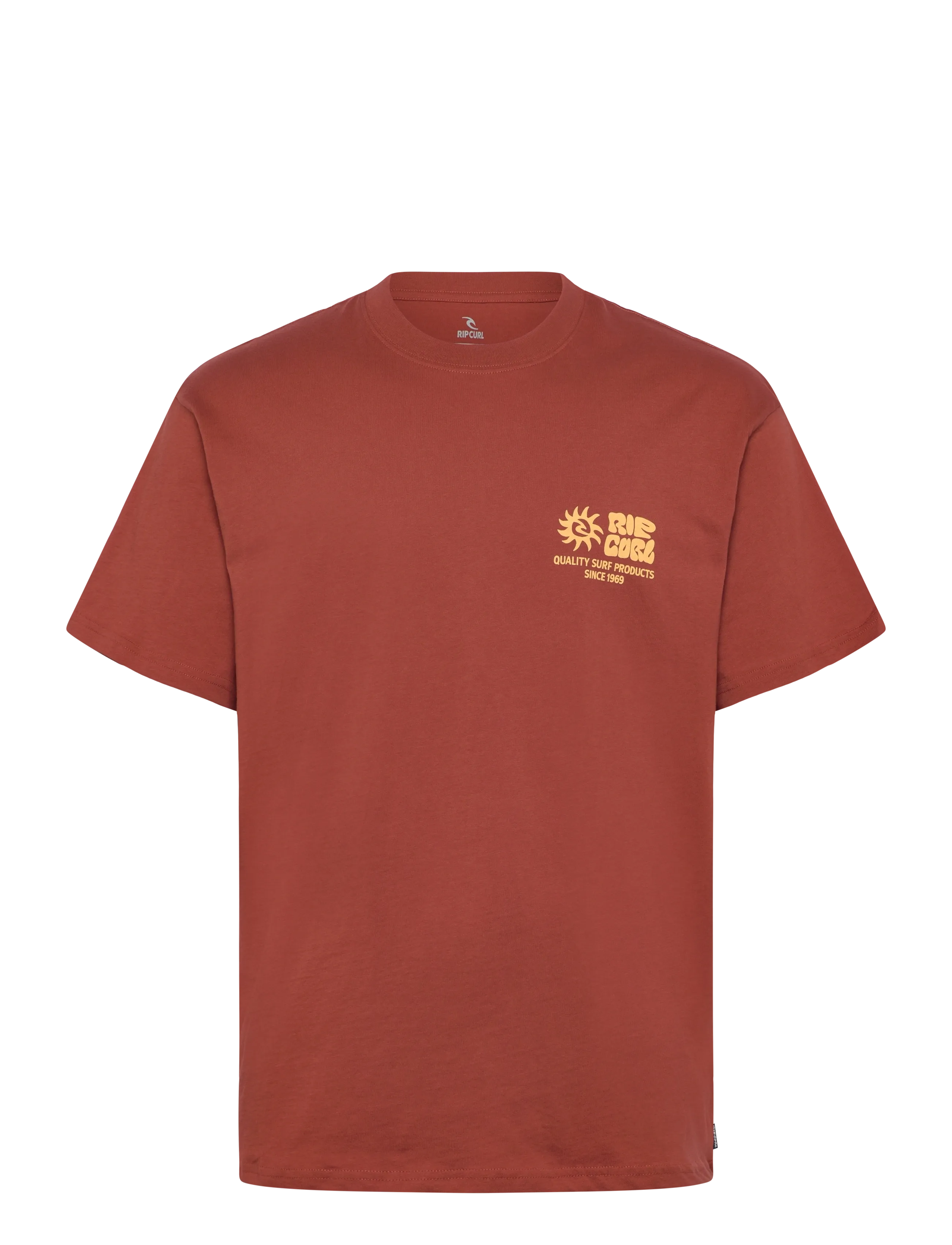 Rip Curl PACIFIC RINSE GLASS OFF TEE - T-särgid - BAKED CLAY / red