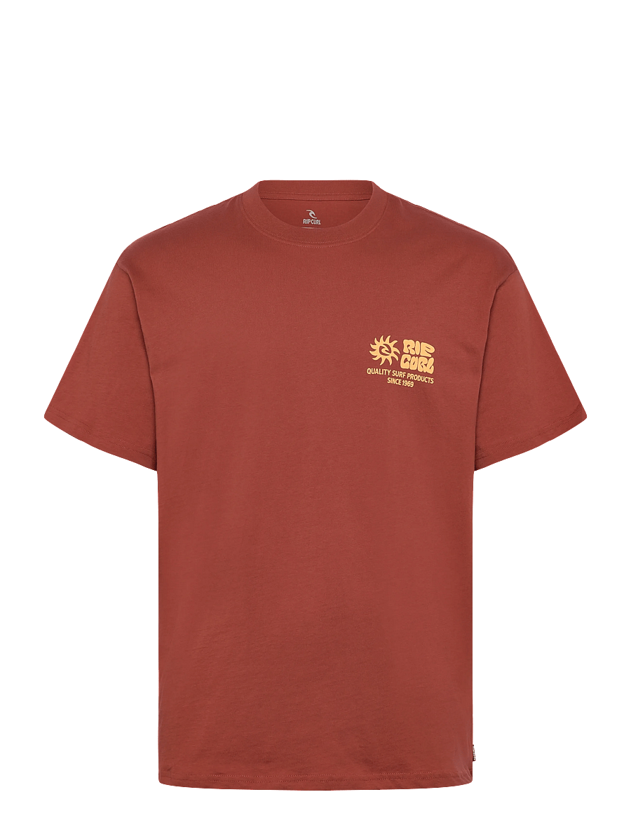 Rip Curl - PACIFIC RINSE GLASS OFF TEE - tops & t-shirts - baked clay - 0