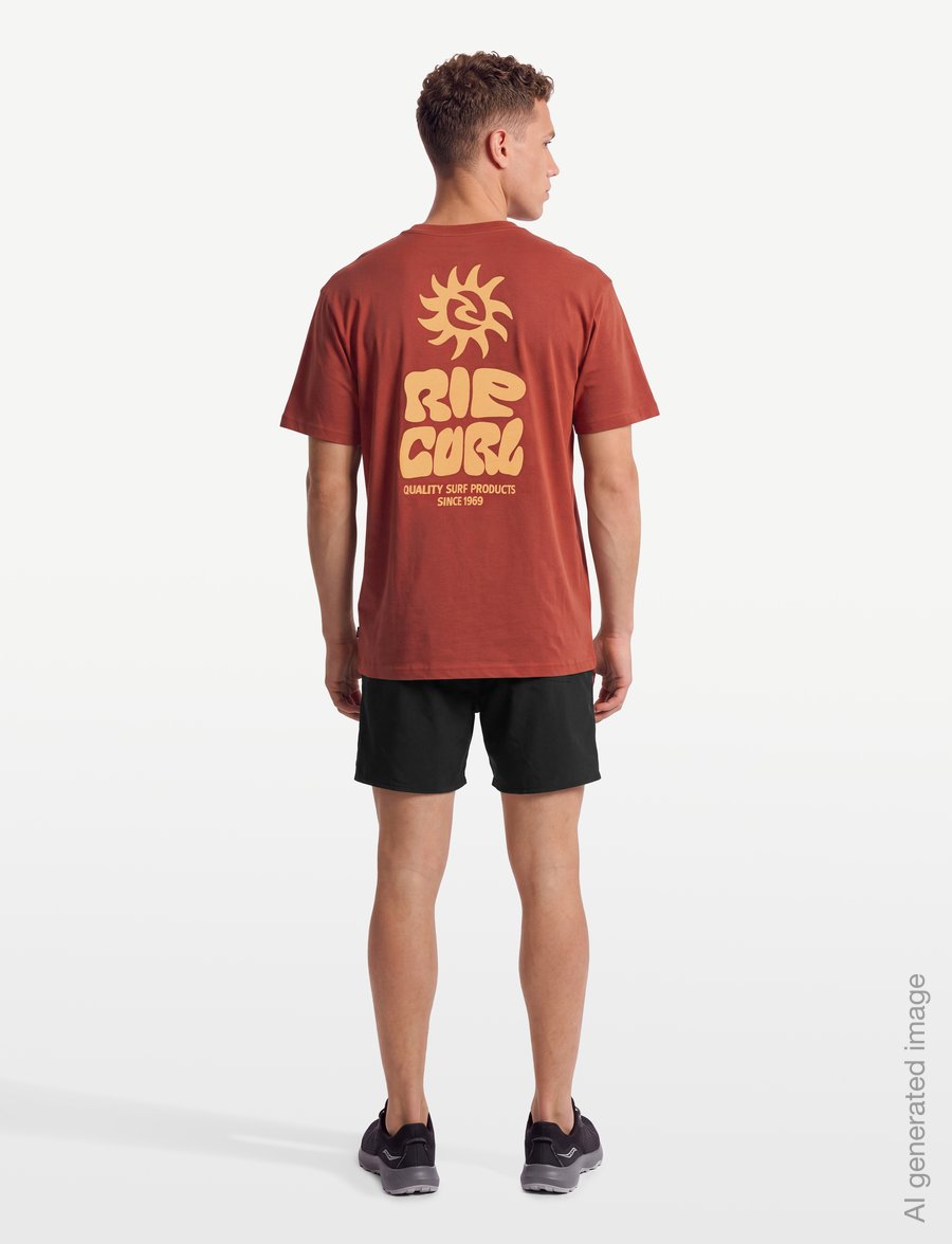 Rip Curl - PACIFIC RINSE GLASS OFF TEE - oberteile & t-shirts - baked clay - 4