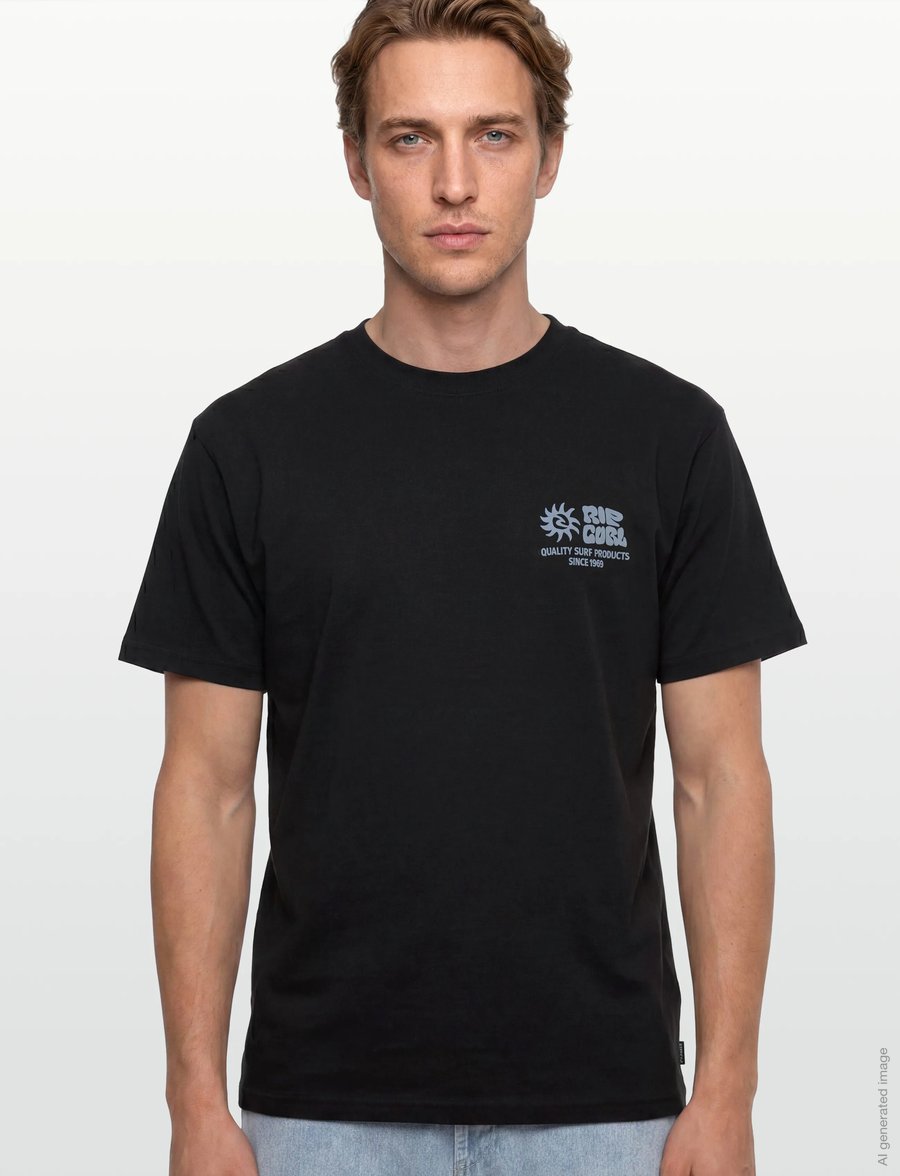 Rip Curl - PACIFIC RINSE GLASS OFF TEE - t-shirts - black - 3