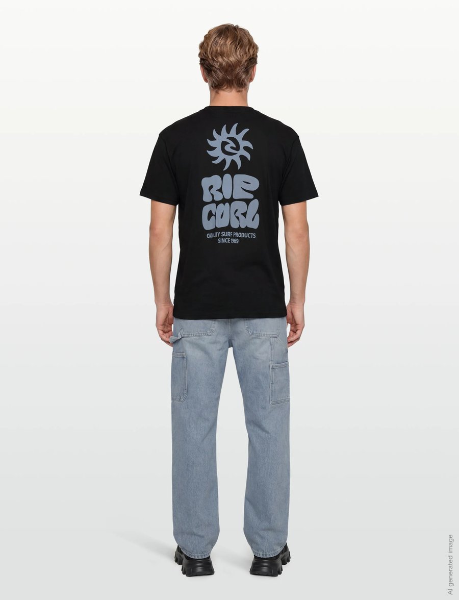 Rip Curl - PACIFIC RINSE GLASS OFF TEE - t-shirts - black - 4