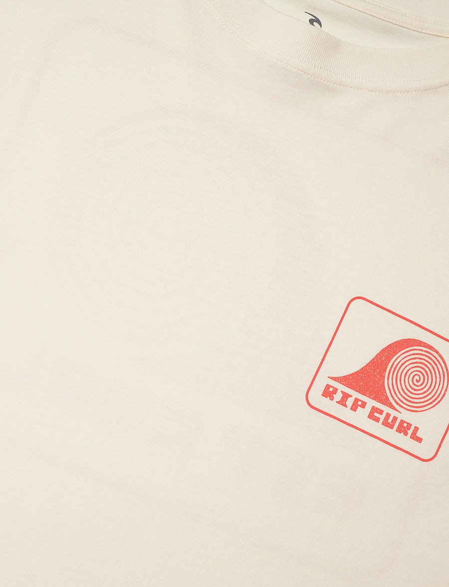 Rip Curl - AOTS ROLLING WAVE TEE - tops & t-shirts - bone - 2