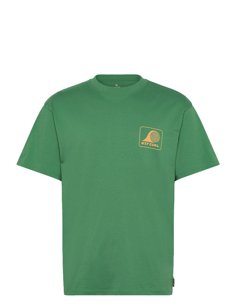 Rip Curl - AOTS ROLLING WAVE TEE - tops & t-shirts - leaf green - 0