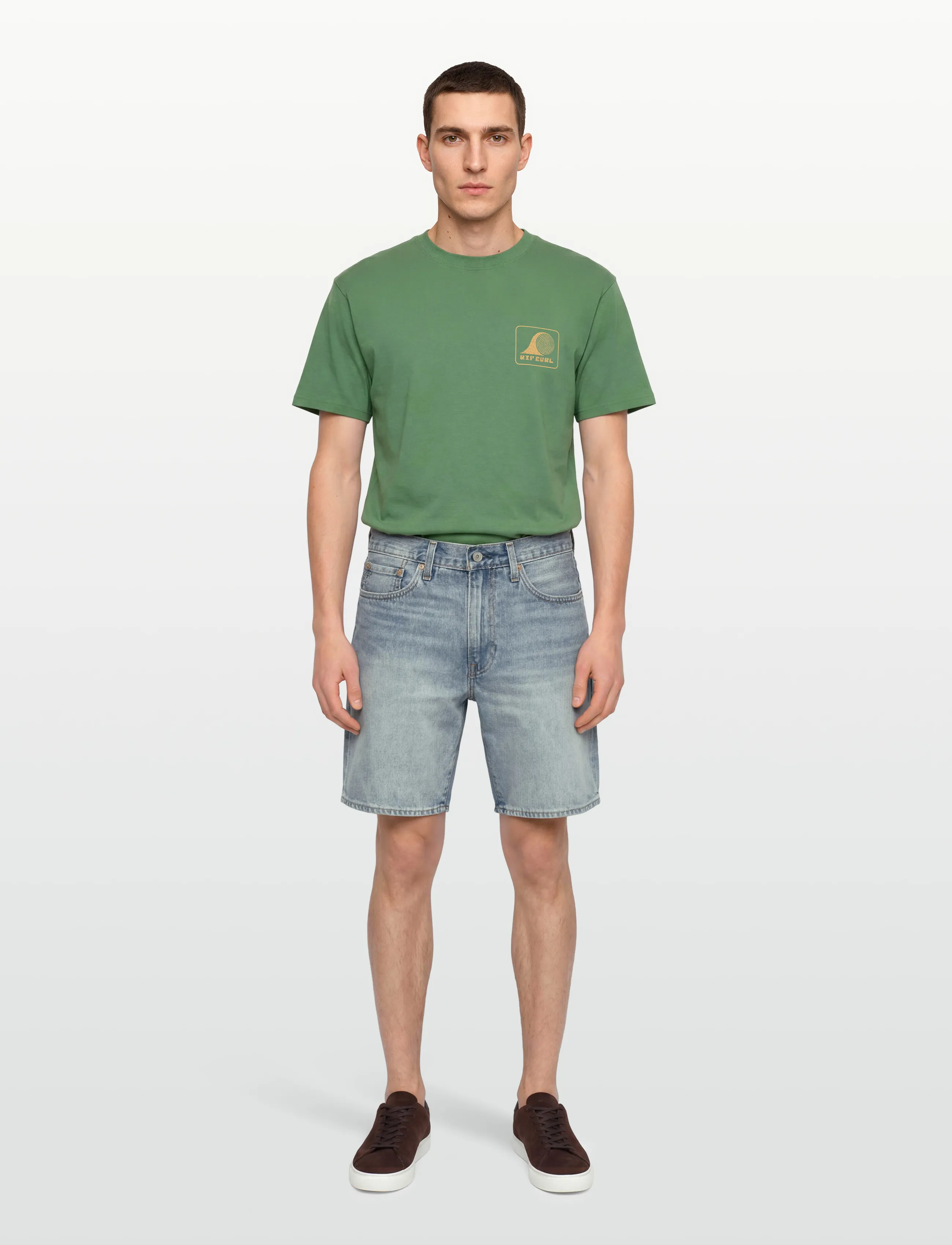 Rip Curl AOTS ROLLING WAVE TEE - Lühikeste varrukatega T-särgid - LEAF GREEN / green