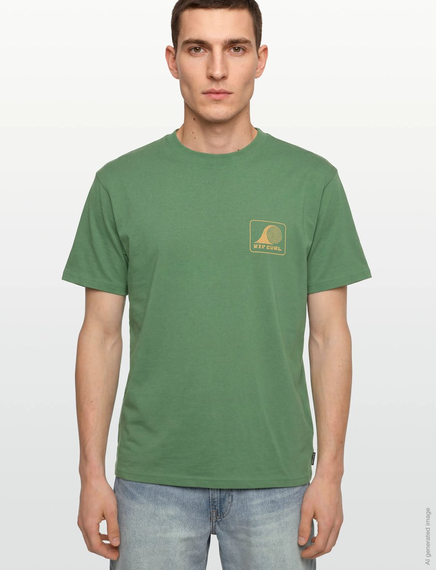 Rip Curl - AOTS ROLLING WAVE TEE - alussärgid ja t-särgid - leaf green - 3