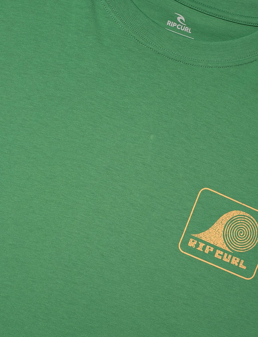 Rip Curl - AOTS ROLLING WAVE TEE - tops & t-shirts - leaf green - 2