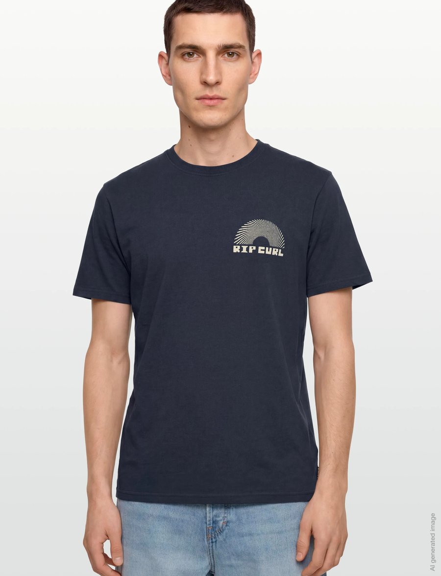 Rip Curl - AOTS RISING TEE - t-shirts - dark navy - 3