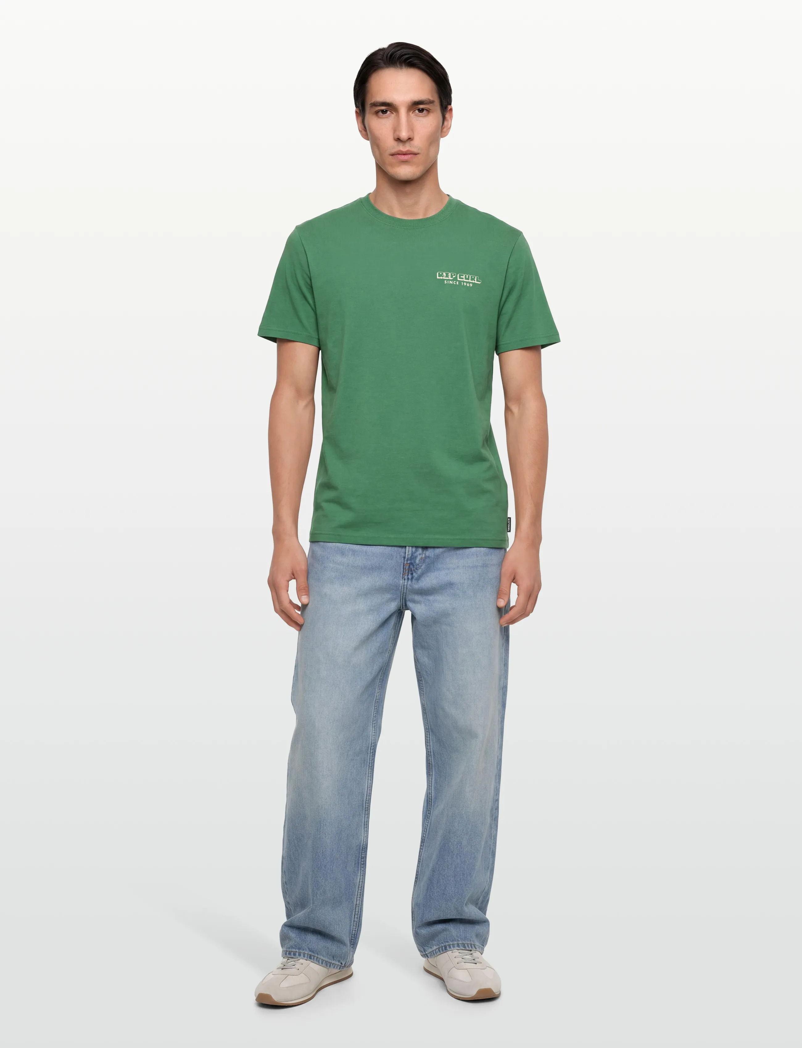 Rip Curl Aots Sailboat Tee, Grafisk T-Shirt, Grøn, Str: XL
