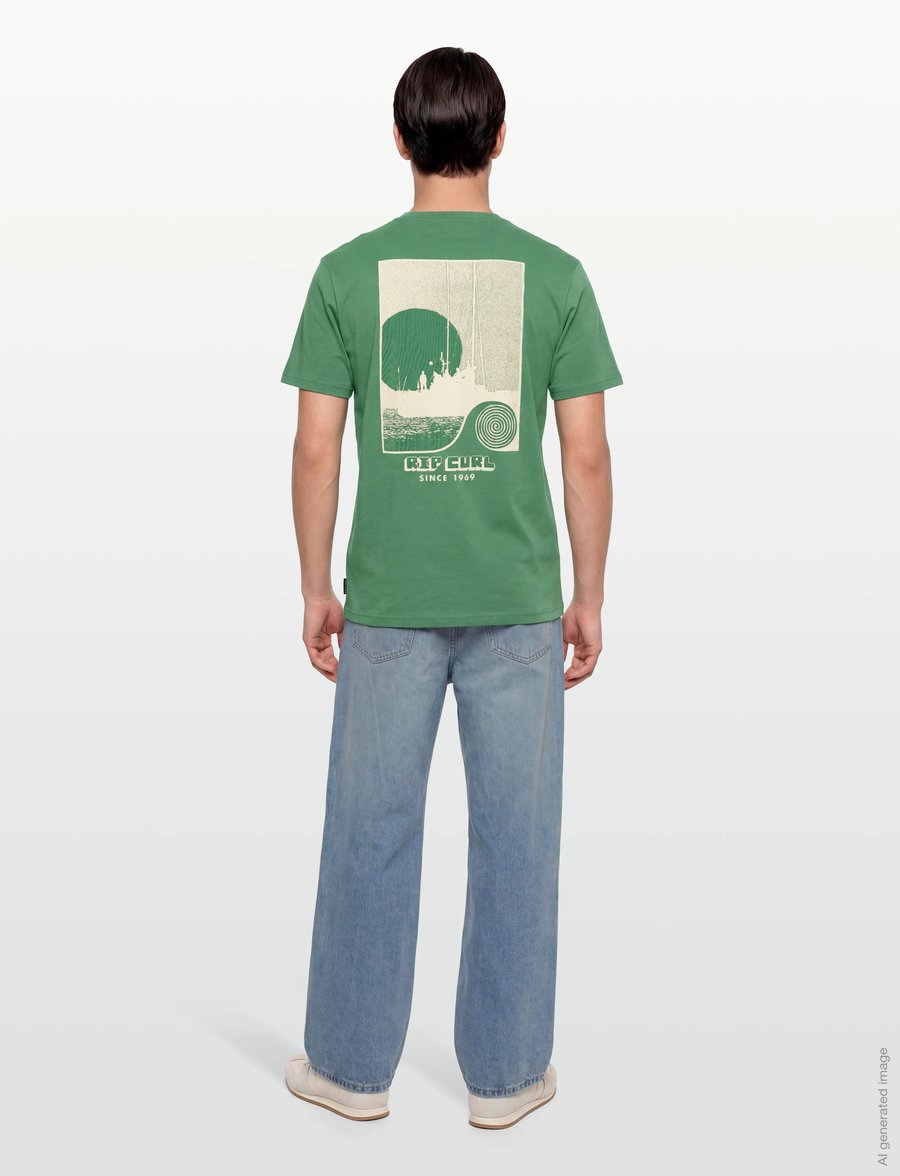 Rip Curl - AOTS SAILBOAT TEE - oberteile & t-shirts - leaf green - 4