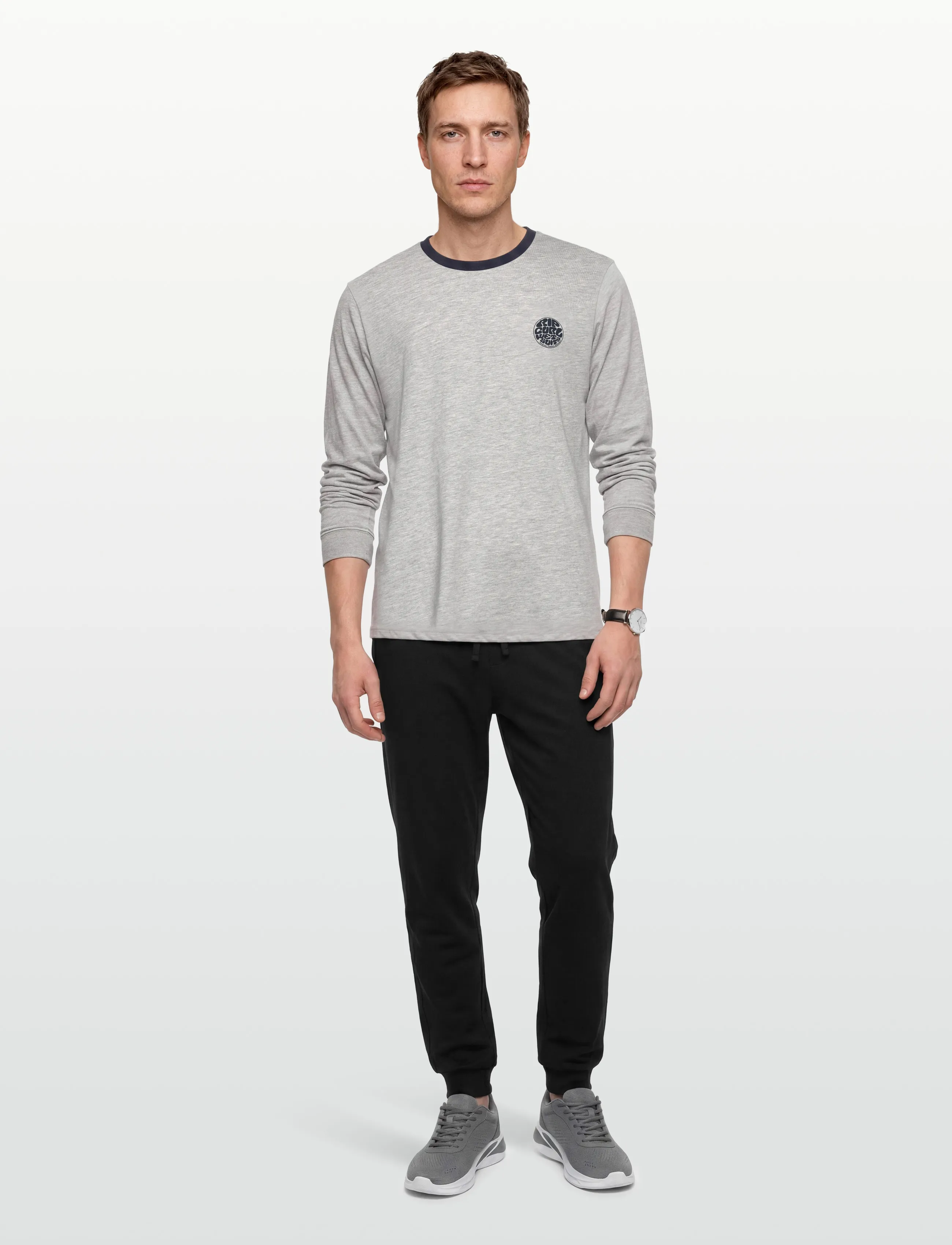 Rip Curl WETSUIT ICON L/S - T-särgid - GREY MARLE / grey