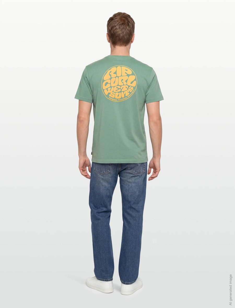Rip Curl - WETTIE PASSAGE ICON TEE - t-shirts - aloe - 4