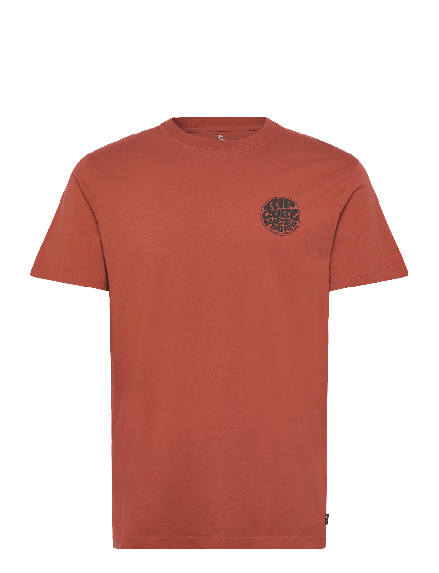 Rip Curl - WETTIE PASSAGE ICON TEE - palaidinės ir marškinėliai - baked clay - 0