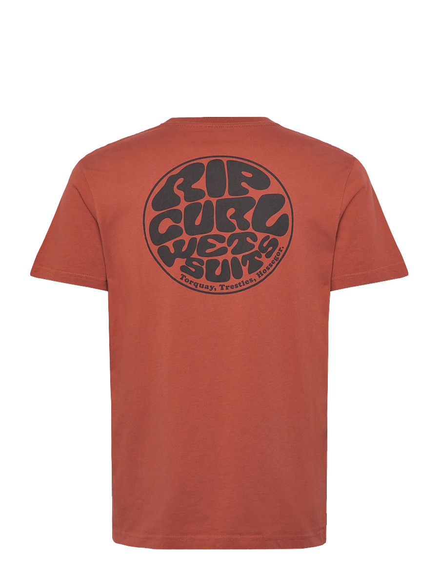 Rip Curl - WETTIE PASSAGE ICON TEE - palaidinės ir marškinėliai - baked clay - 1