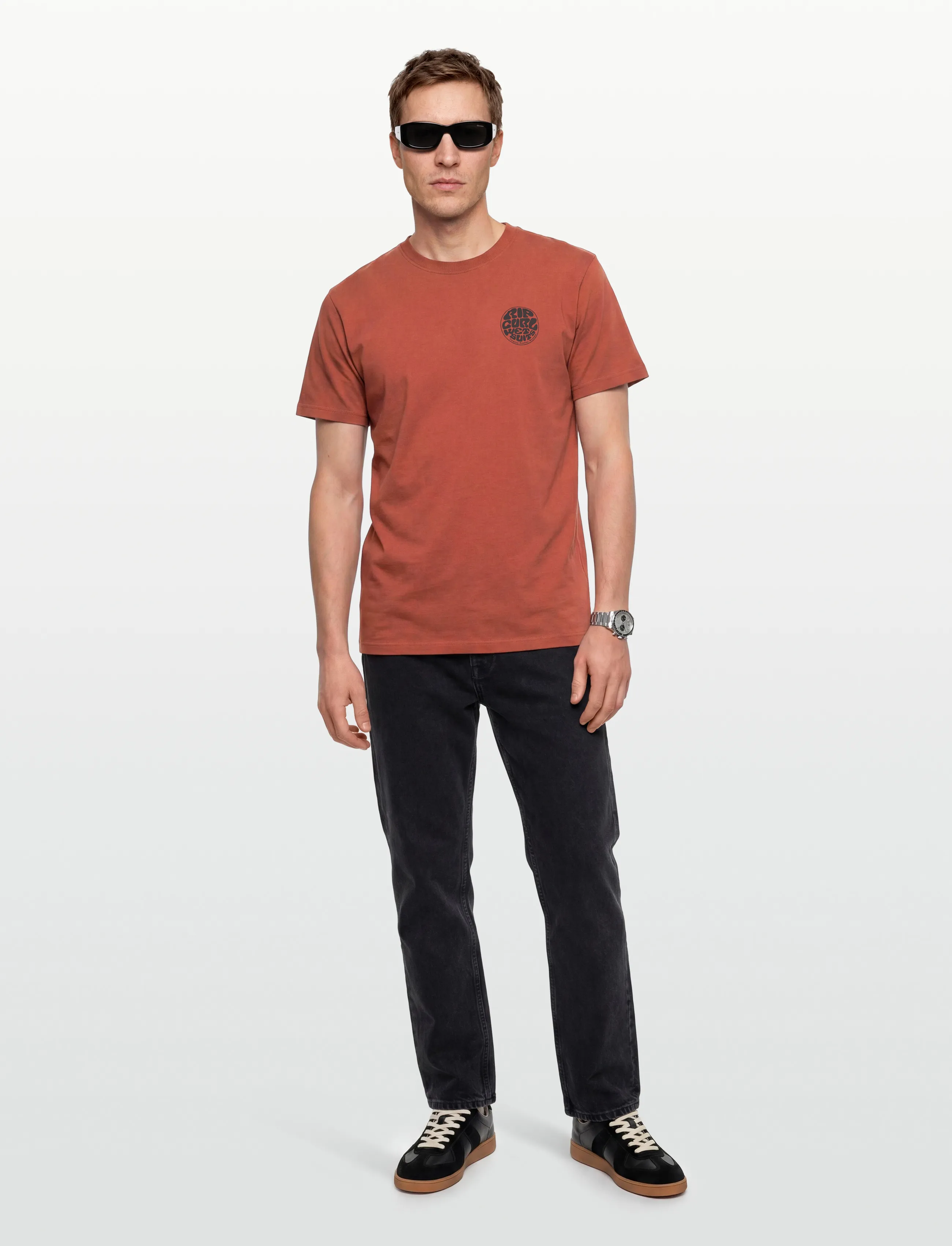 Rip Curl WETTIE PASSAGE ICON TEE - T-shirts - BAKED CLAY / red