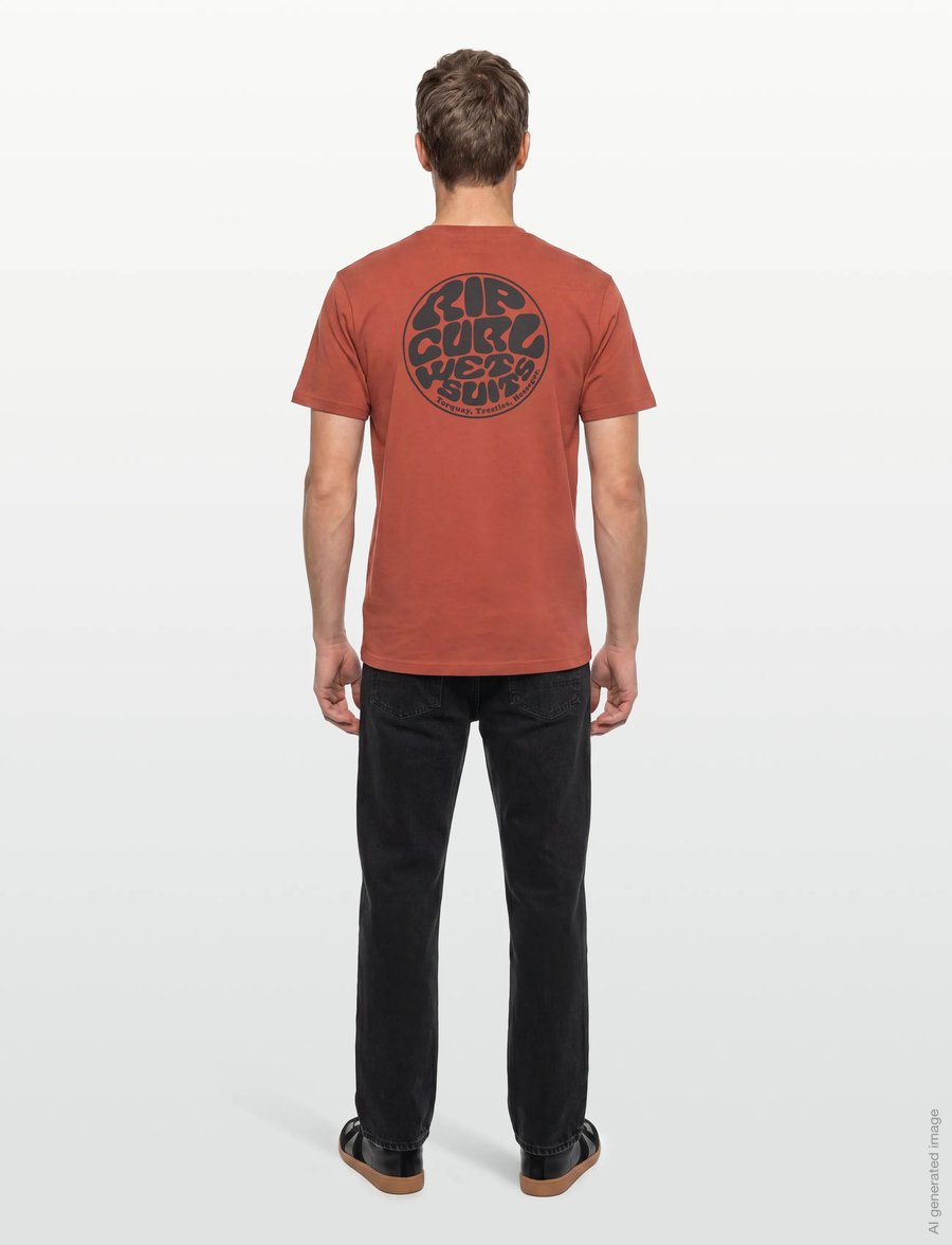 Rip Curl - WETTIE PASSAGE ICON TEE - oberteile & t-shirts - baked clay - 4