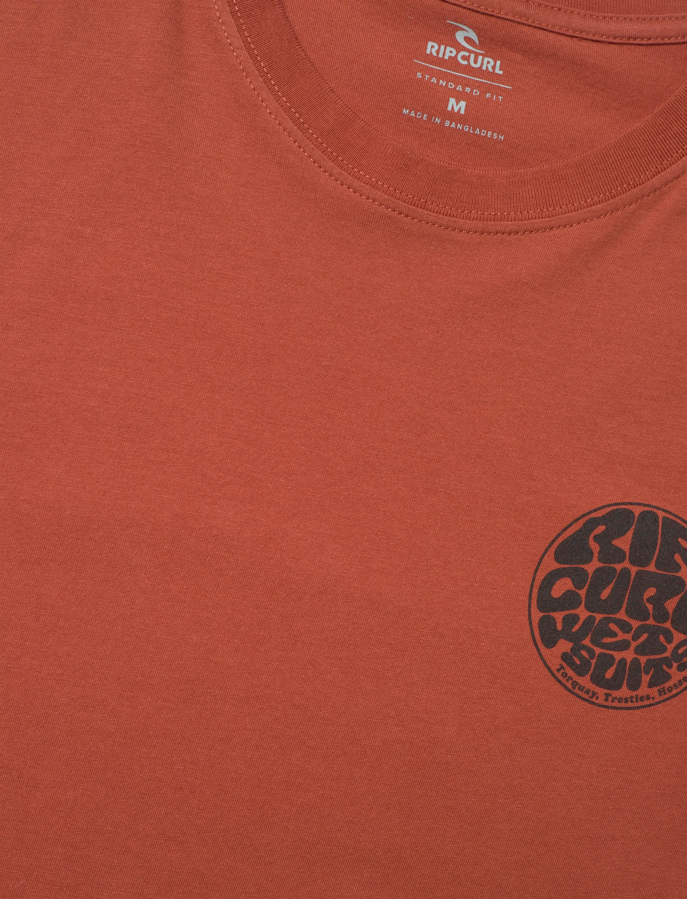 Rip Curl - WETTIE PASSAGE ICON TEE - palaidinės ir marškinėliai - baked clay - 2