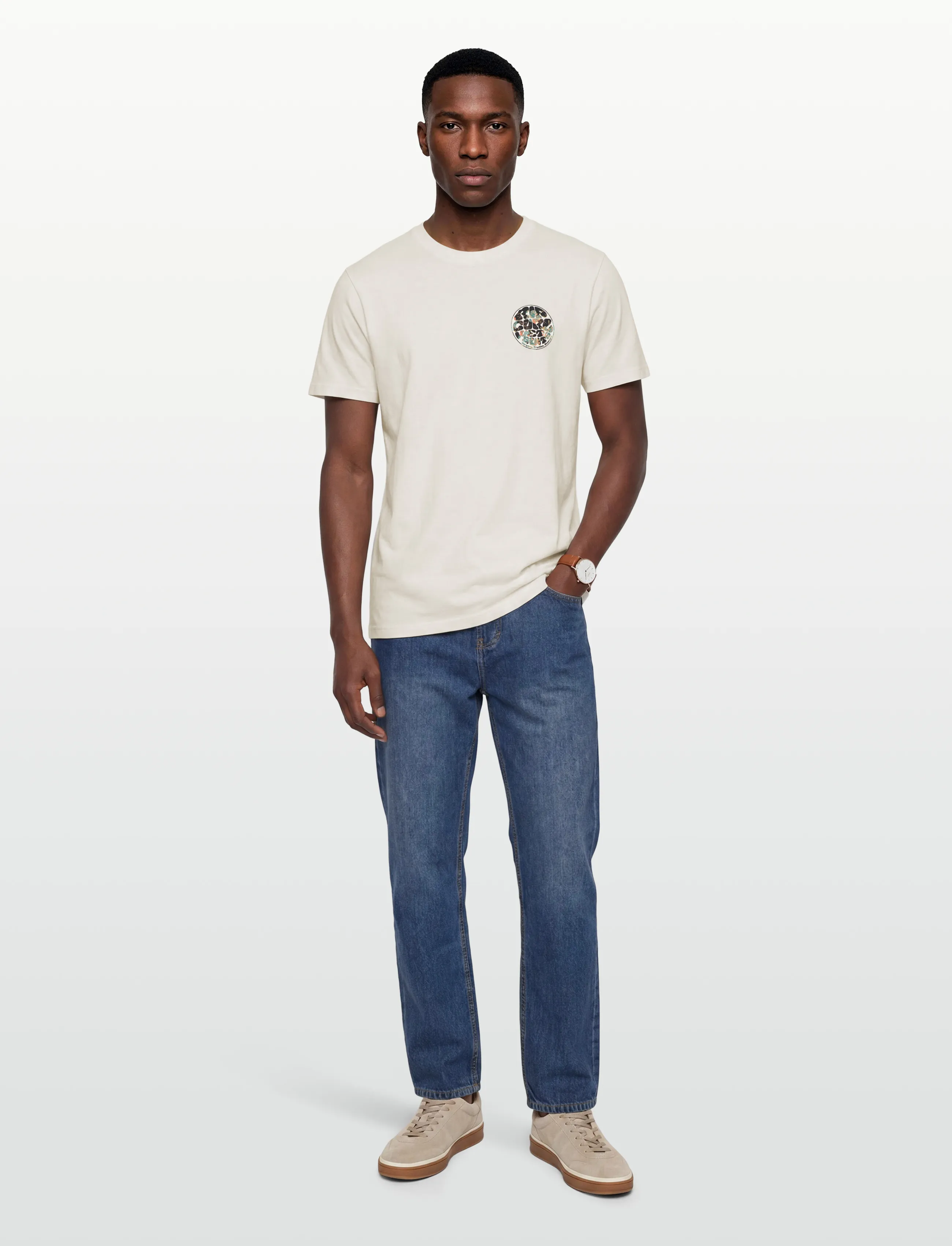 Rip Curl - WETTIE PASSAGE ICON TEE - die niedrigsten preise - bone - 0