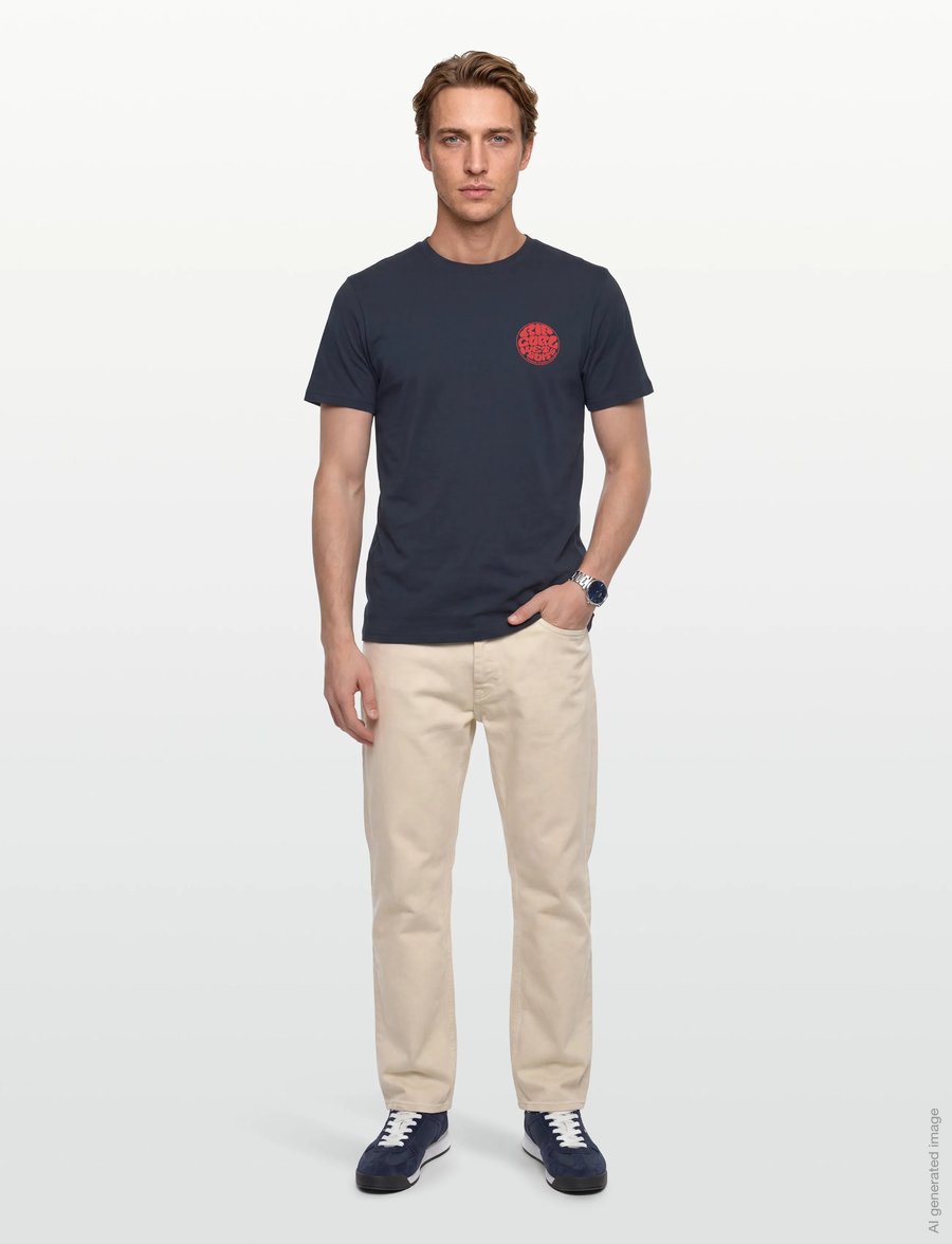 Rip Curl - WETTIE ICON TEE - oberteile & t-shirts - dark navy - 0