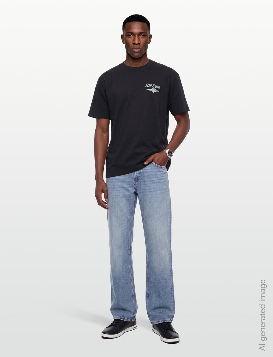 Rip Curl - HERITAGE ICON TEE - alussärgid ja t-särgid - washed black - 0