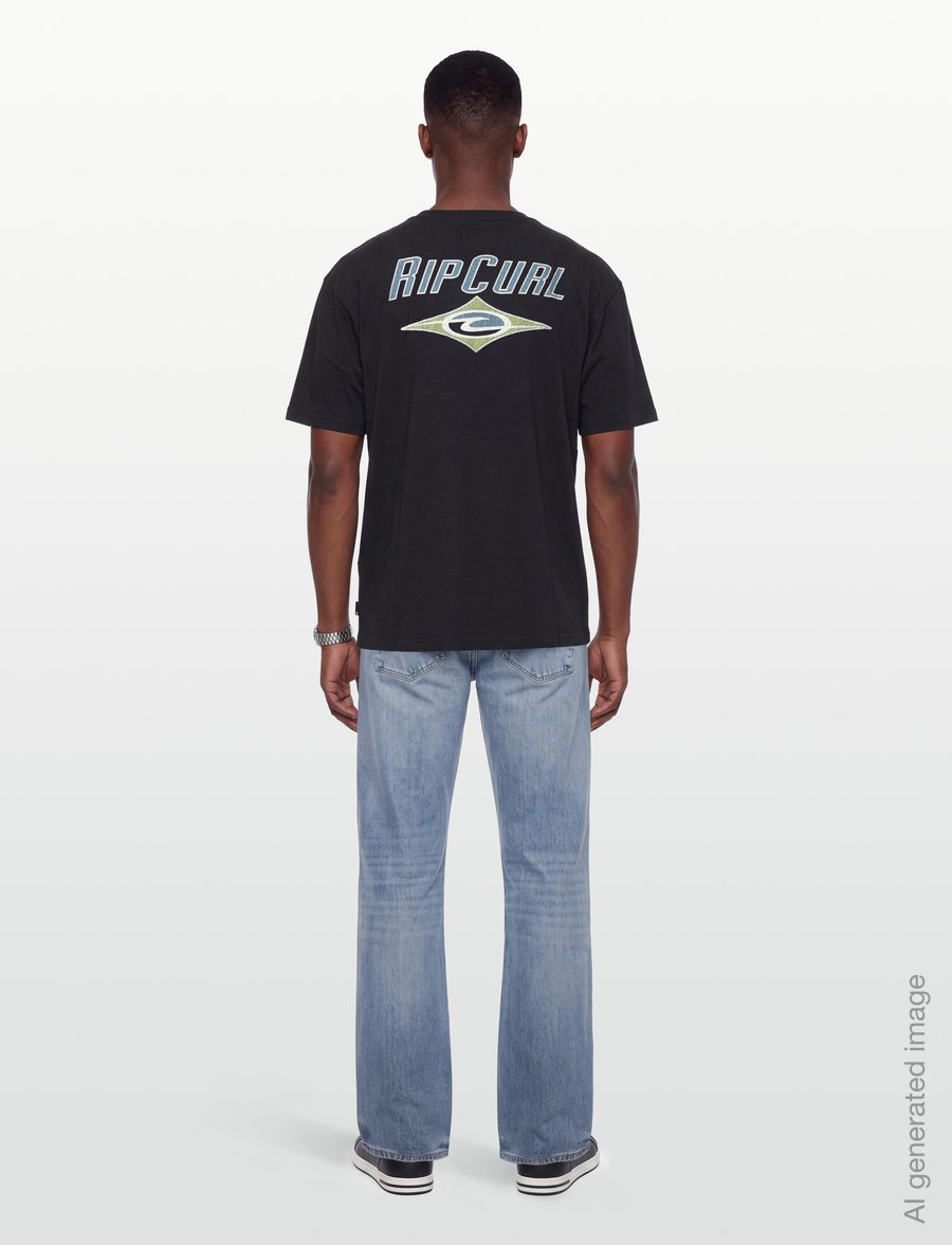 Rip Curl - HERITAGE ICON TEE - alussärgid ja t-särgid - washed black - 4