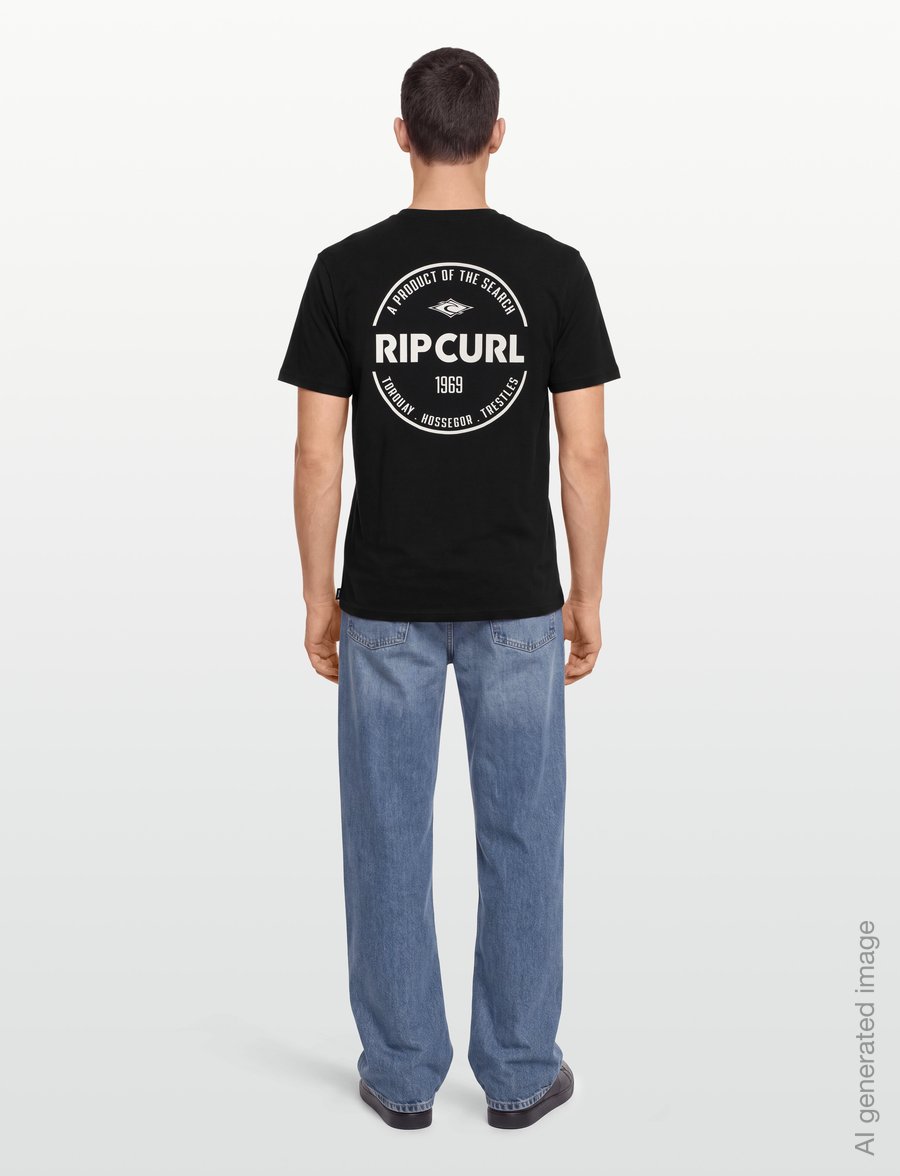 Rip Curl - STAPLE TEE - t-shirts - black - 4