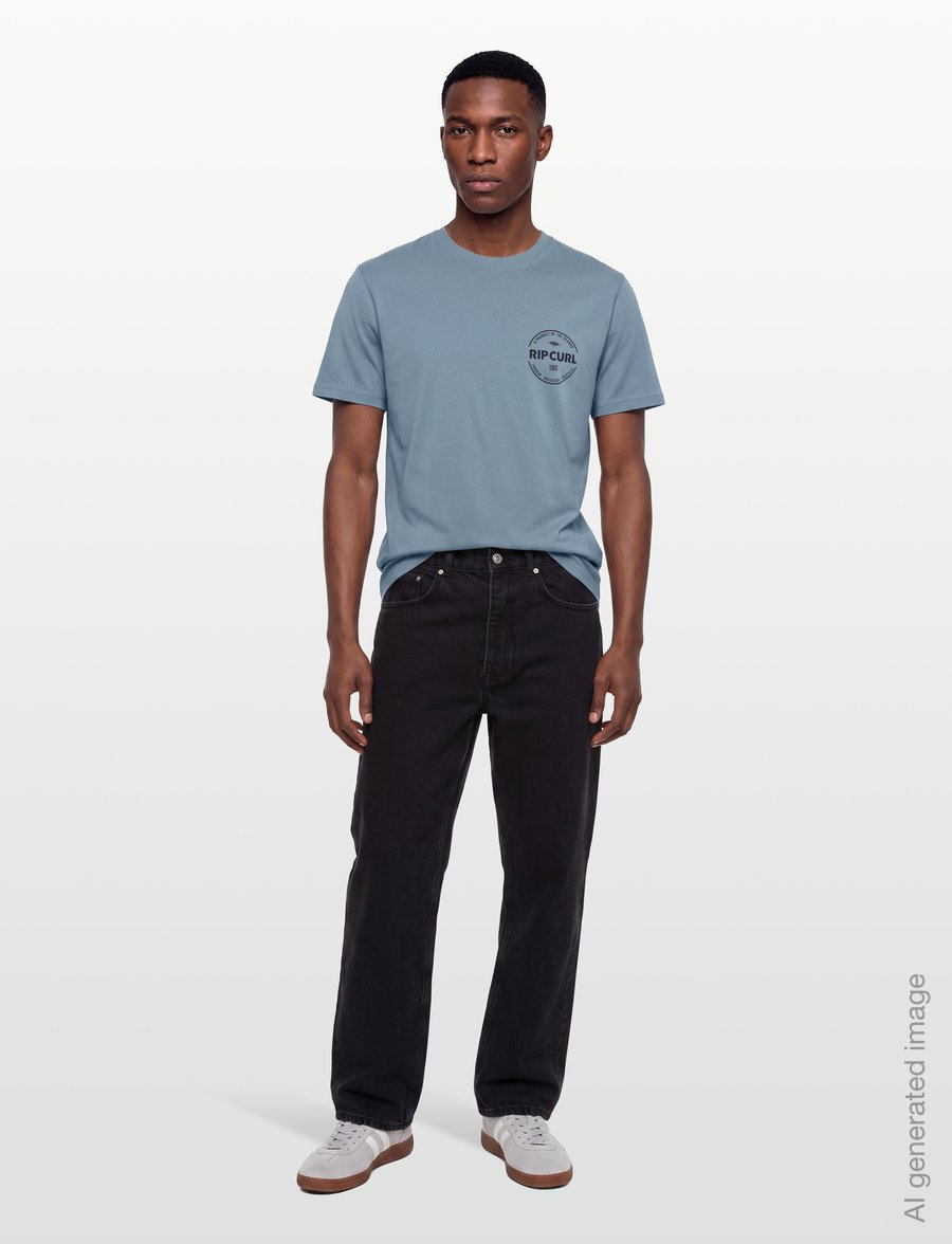 Rip Curl - STAPLE TEE - oberteile & t-shirts - citadel blue - 0