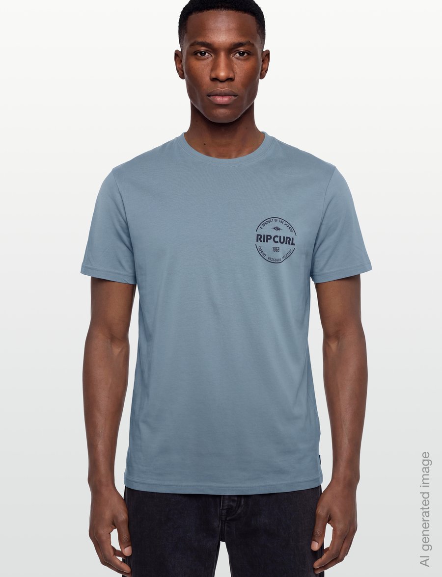 Rip Curl - STAPLE TEE - oberteile & t-shirts - citadel blue - 3