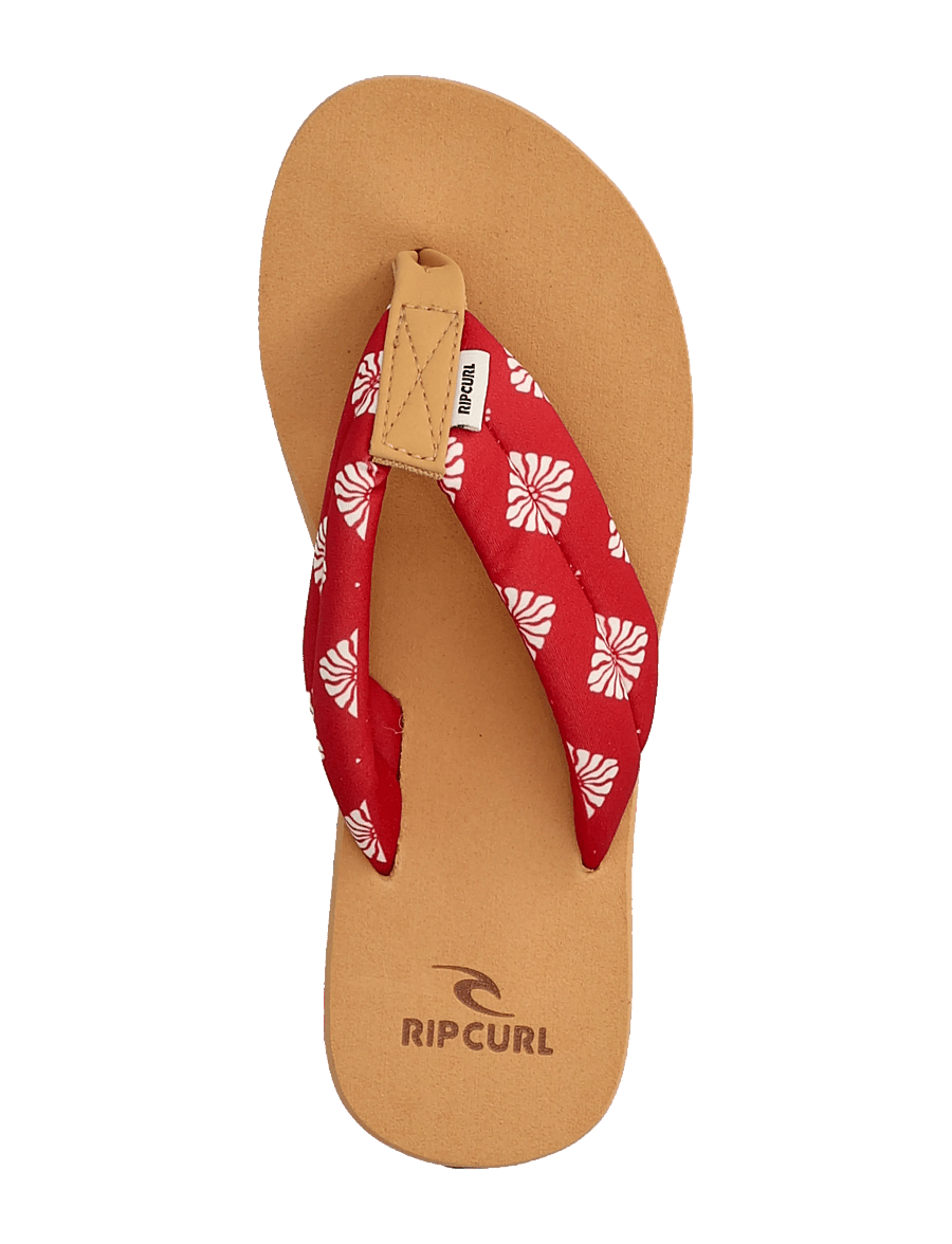 Rip Curl - FREEDOM PLUSH BLOOM OPEN TOE - flip flops - red - 3