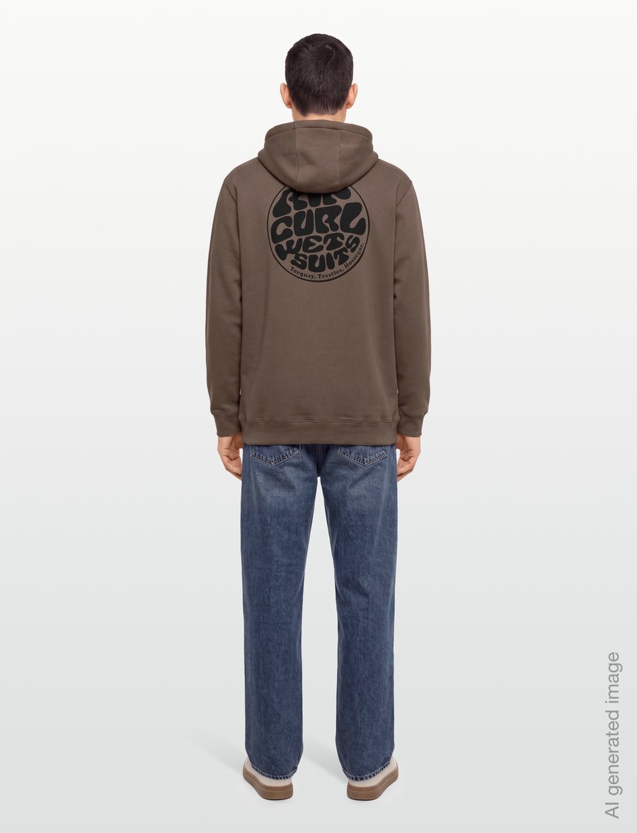 Rip Curl - WETSUIT ICON HOOD - sweatshirts - walnut - 4