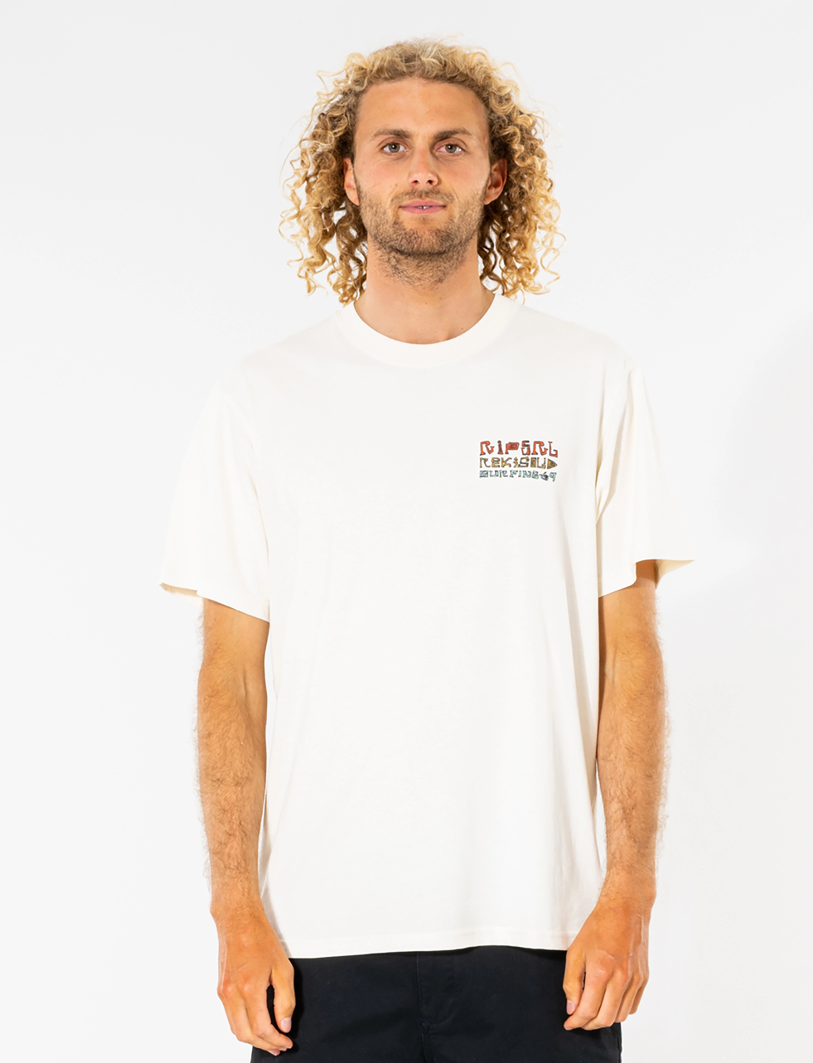 Rip Curl - SOLID ROCK STACKED TEE - bone - 2