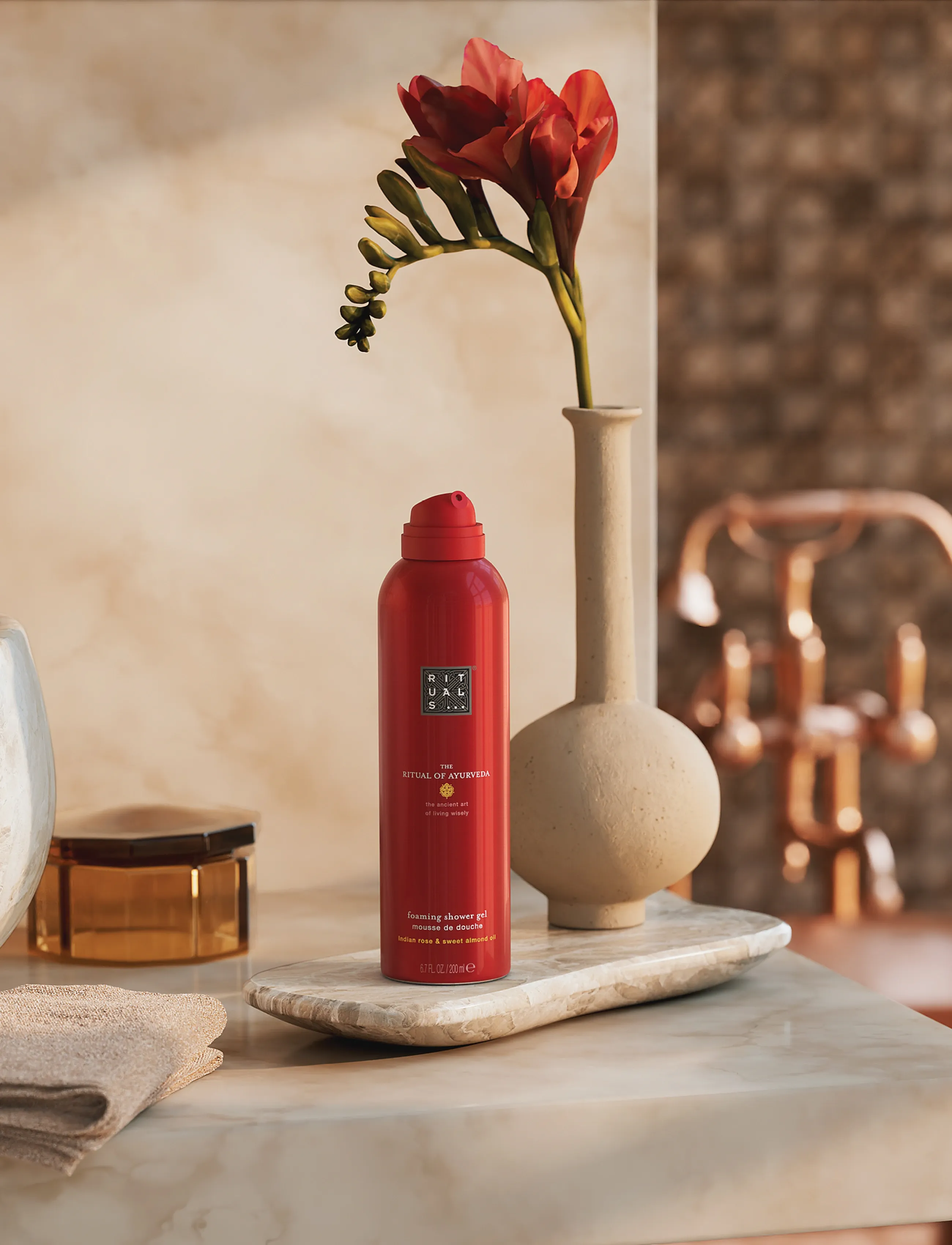 Rituals - The Ritual of Ayurveda Foaming Shower Gel - shower gel & bruseolier - no color - 3