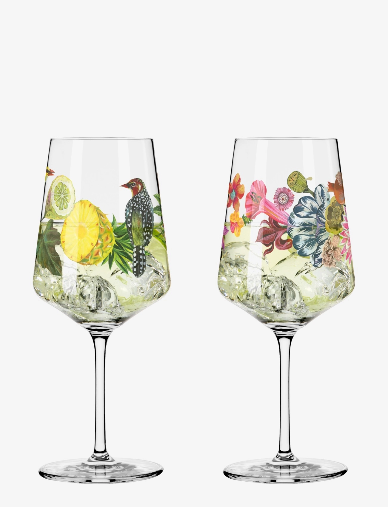 Ritzenhoff Sommertau Vinglas 2-P Hugo, Hvid Vinglases, Multi/mønstret, Str: 54.4 CL