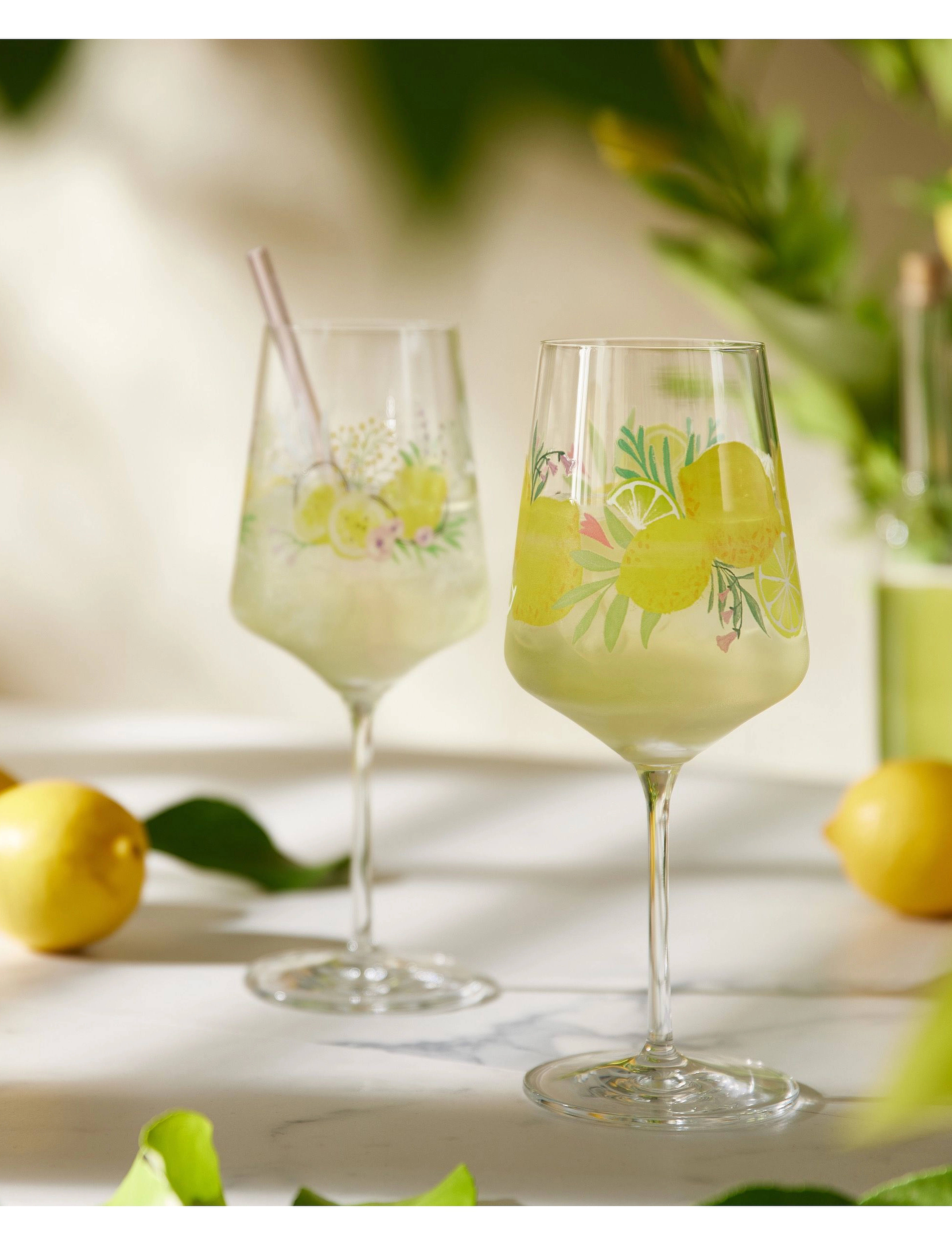 Ritzenhoff Sommertau Wineglass 2-P Limoncello, 54.4 CL, Multi/patterned, Vinglas > Hvidvinsglas, Unisex